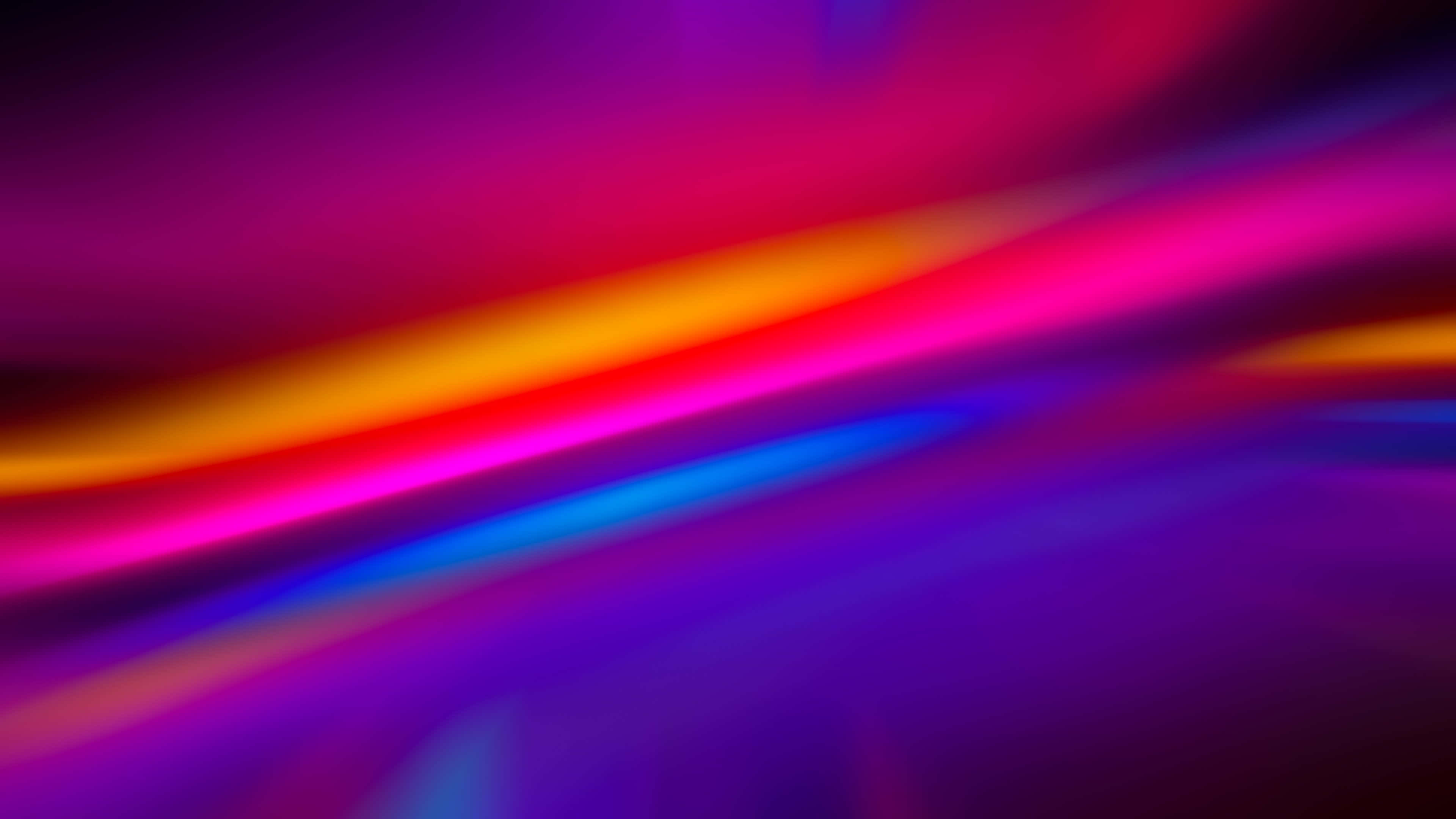 neon streaks, pink, orange, 4K Desktop Wallpaper