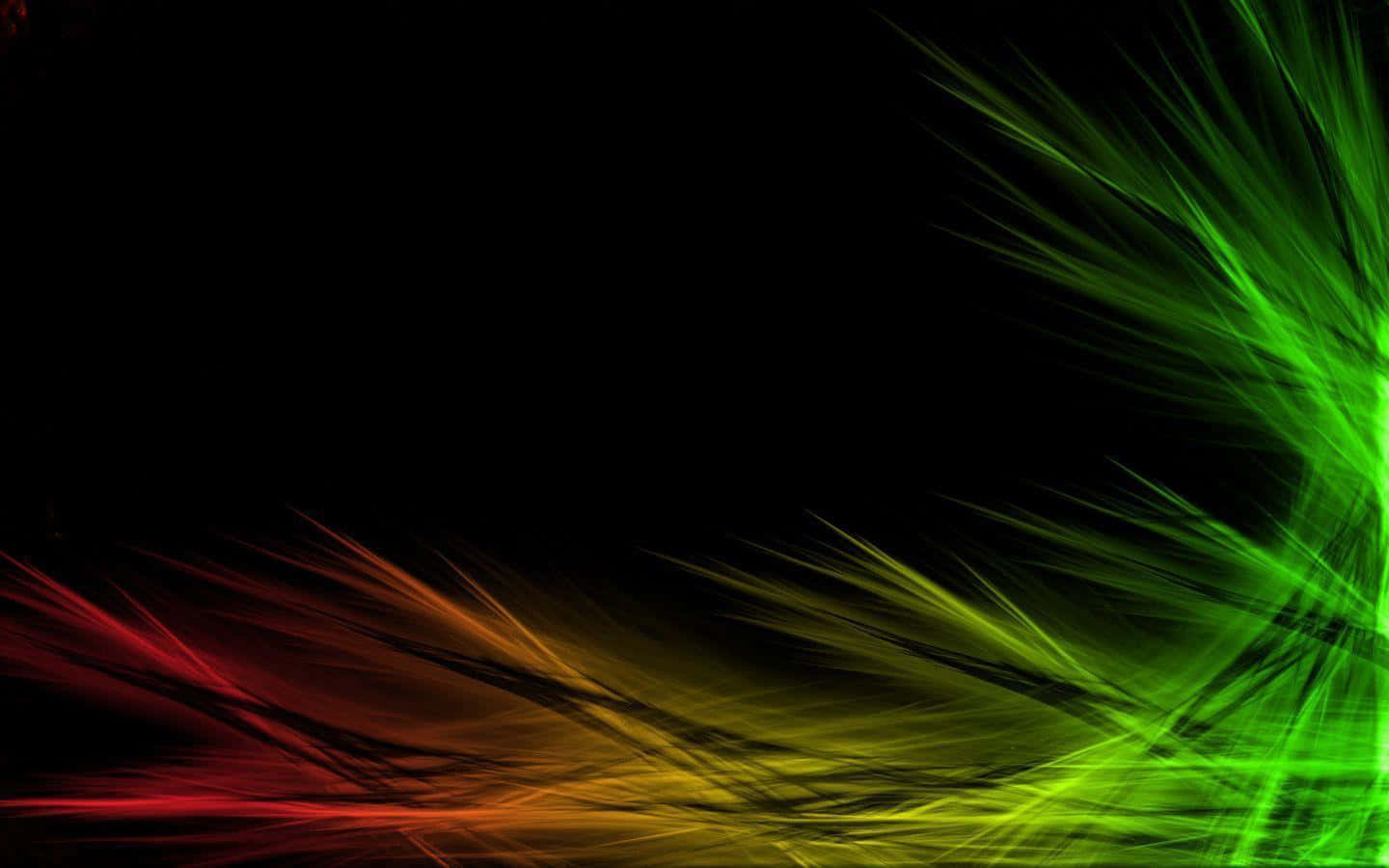 neon green, fiery red, deep black void, HD Desktop Wallpaper