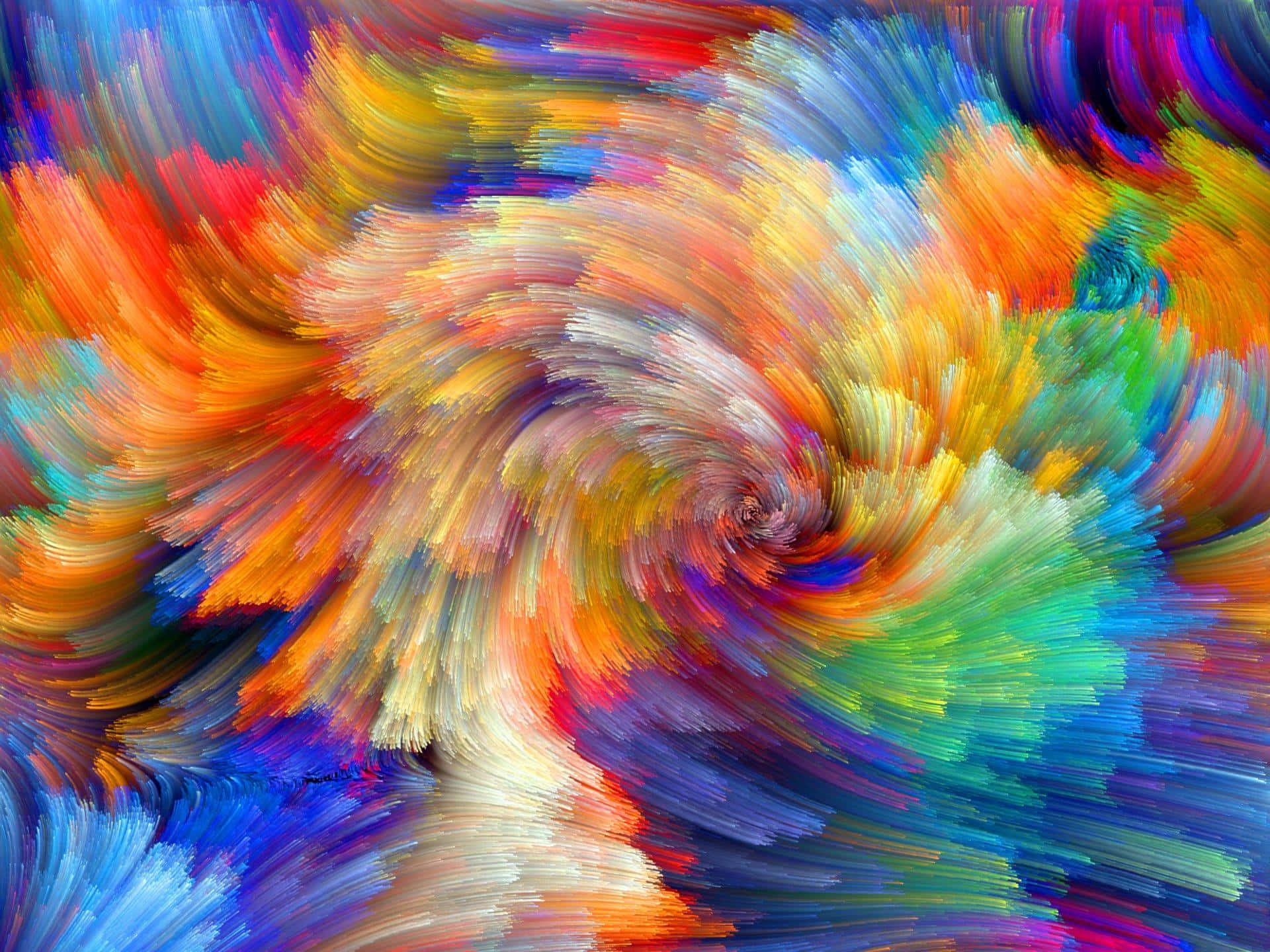 swirl, rainbow colors, vibrant swirling brushstrokes, Full HD Desktop Wallpaper