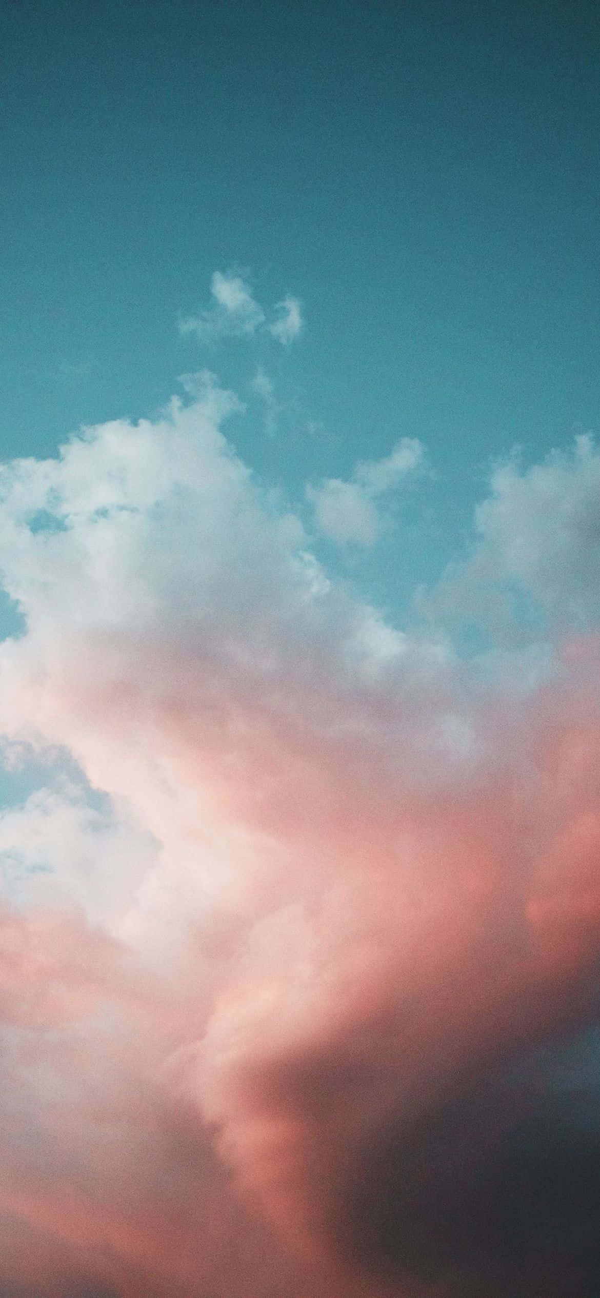 twilight, soft pink, teal, Full HD Phone Wallpaper