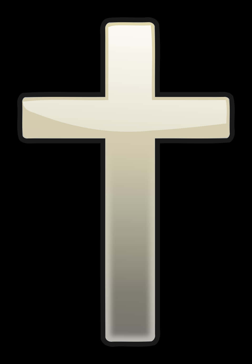 Beautiful Cross, cream-colored cross, black outline, HD Phone Wallpaper