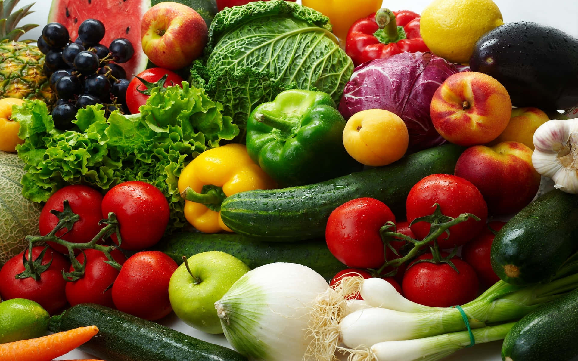 aesthetic healthy food, fresh fruits, vegetables, Full HD Desktop Wallpaper
