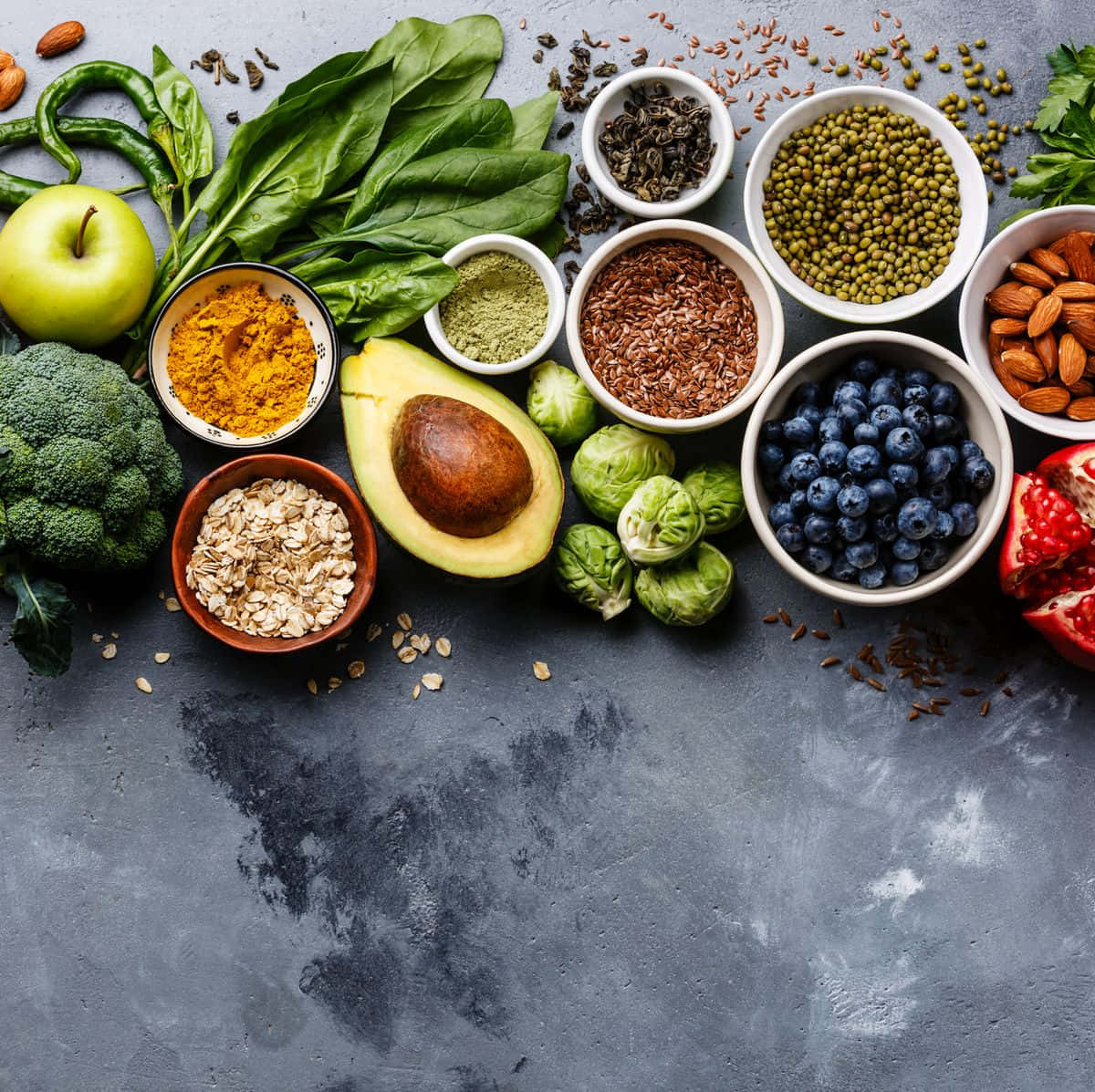 beautiful food, 1200 x 1197, overhead shot, SD Desktop Wallpaper