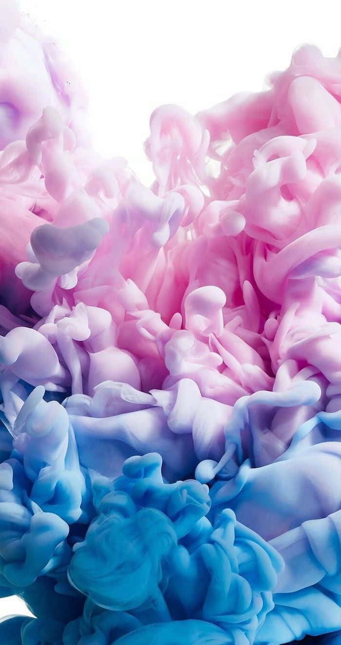 vibrant pink, blue ink, dynamic fluid motion, HD Phone Wallpaper