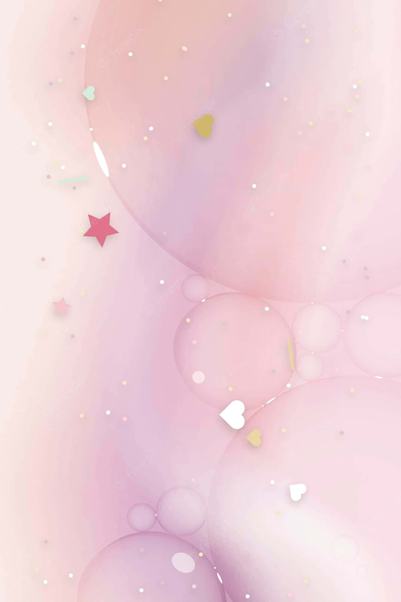 pastel pink, lavender, bubbles, Full HD Phone Wallpaper