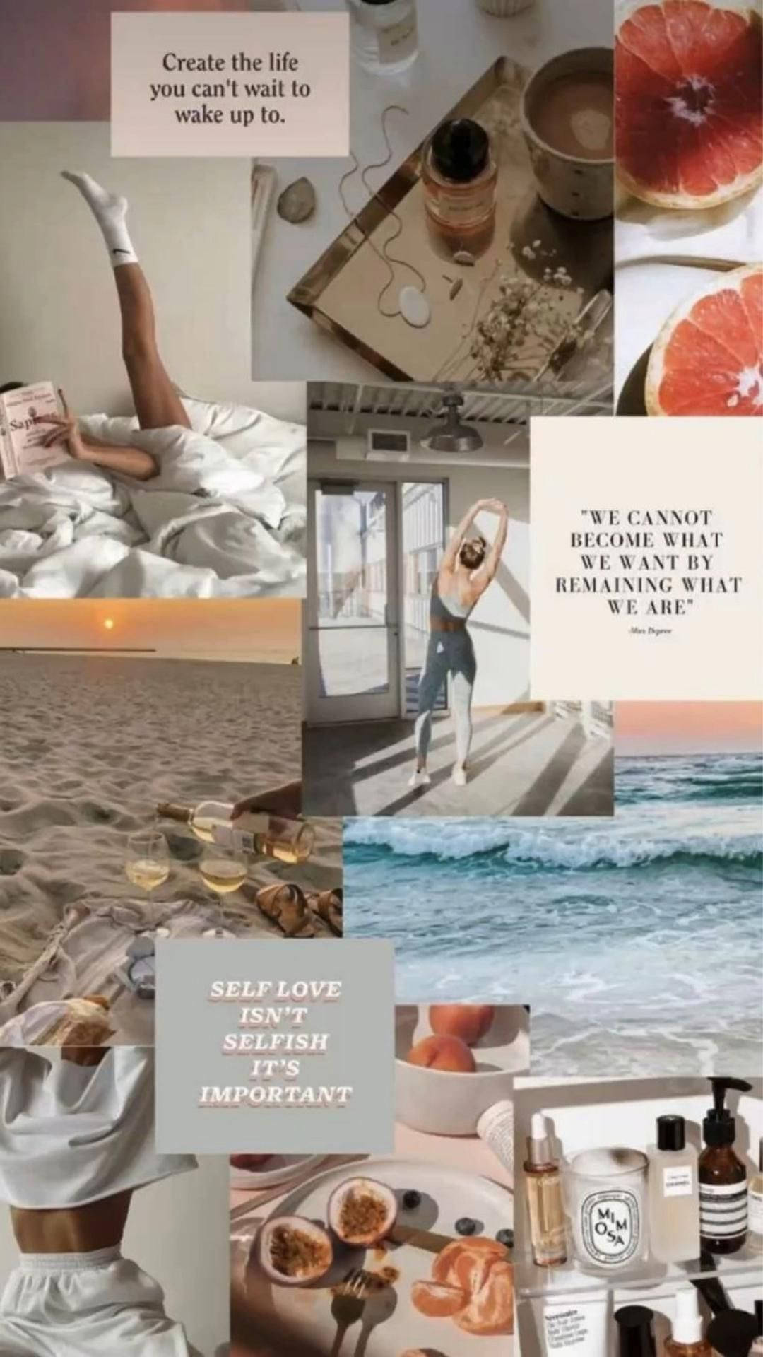 That Girl Aesthetic, sunlit room, beach relaxation, Full HD Phone Wallpaper