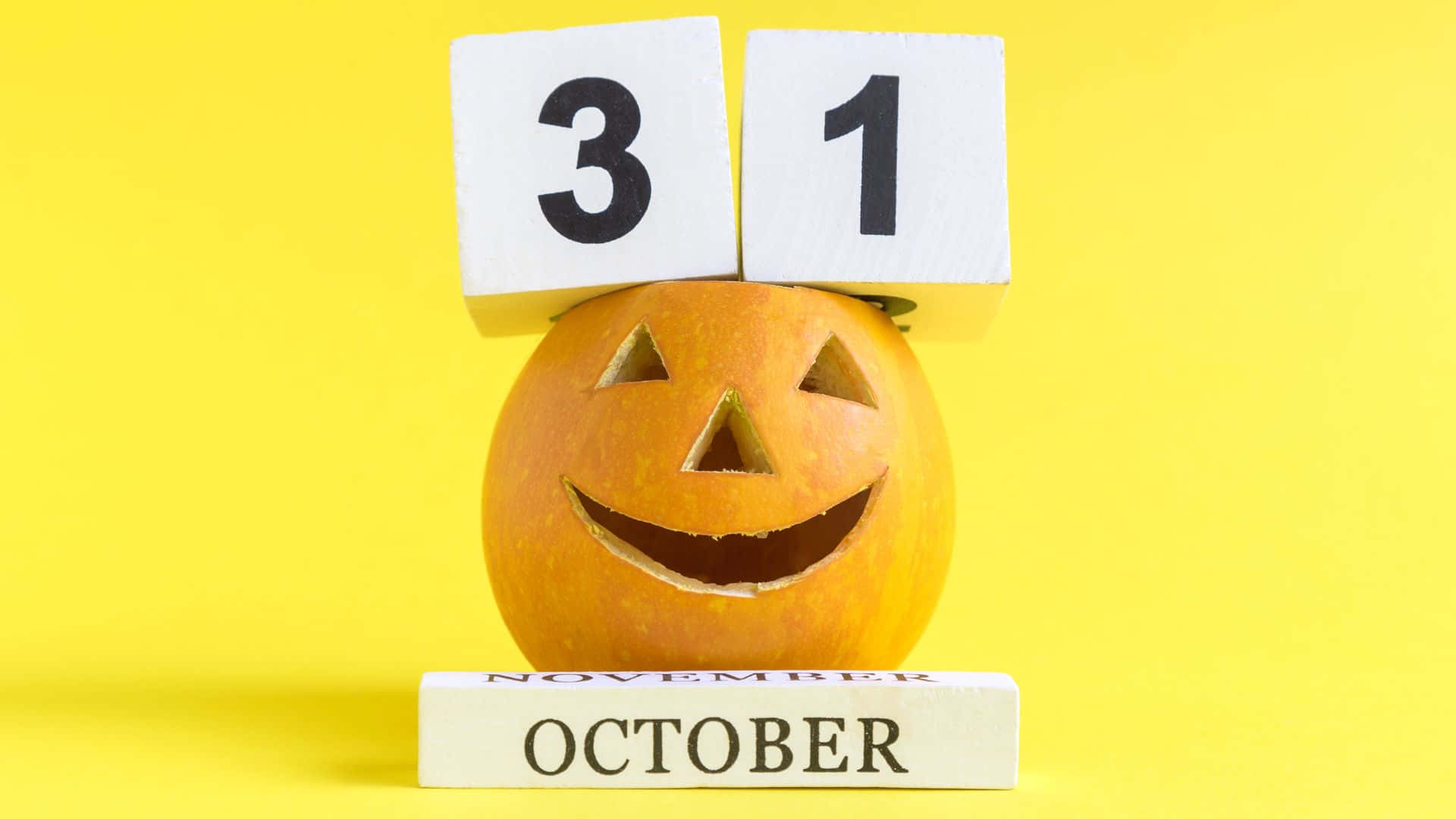 October 31st, 1920, carved orange pumpkin, Full HD Desktop Wallpaper