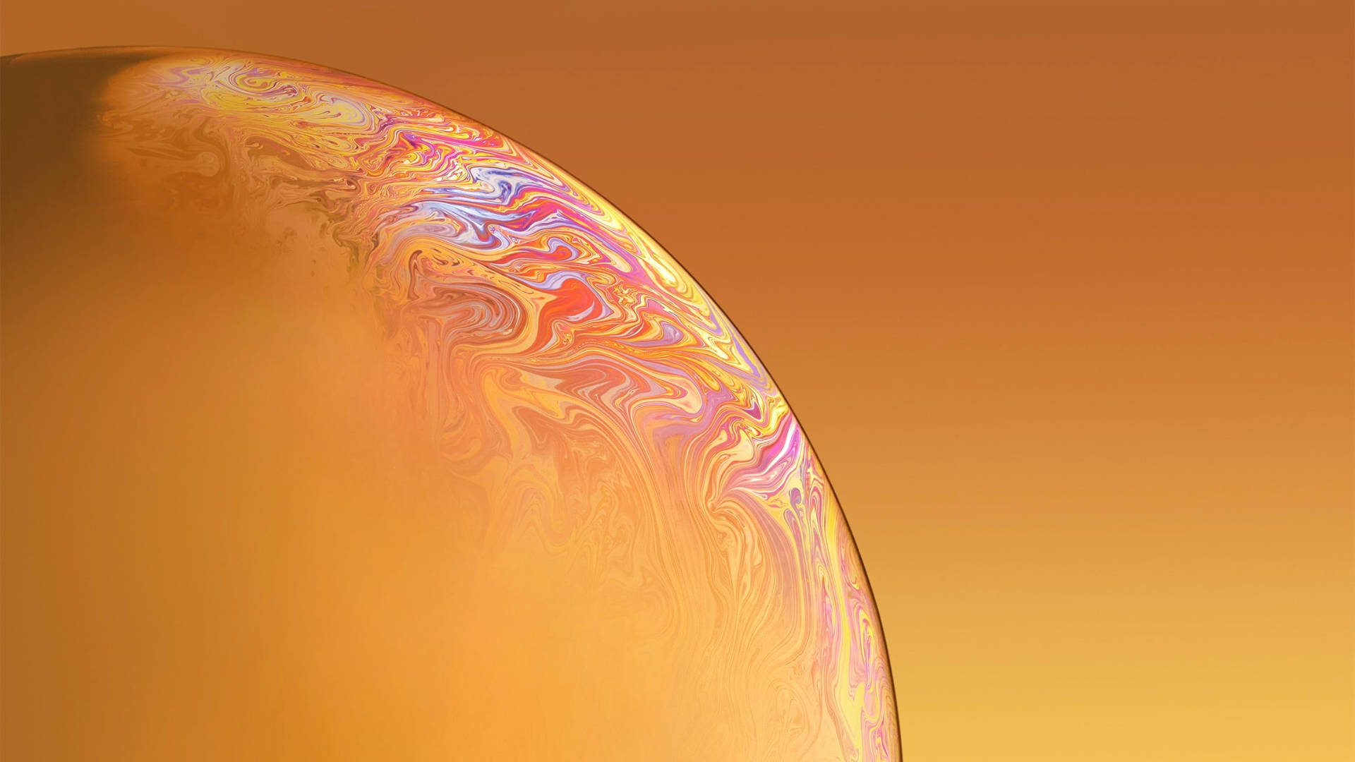 iPhone 12, iridescent rainbow hues, warm gradient orange background, Full HD Desktop Wallpaper