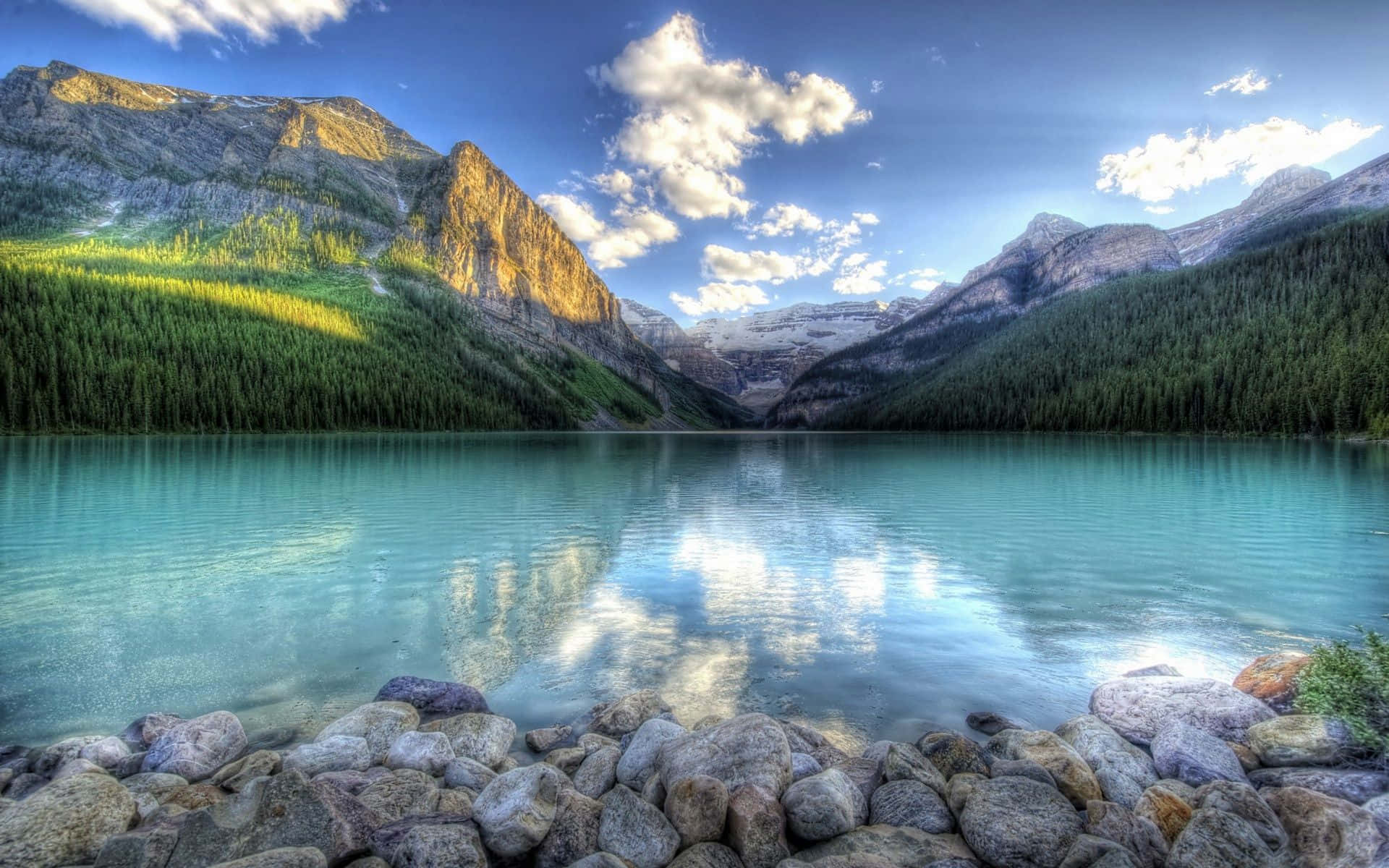 Beautiful Lake, turquoise lake, snow-capped mountains, Full HD Desktop Wallpaper