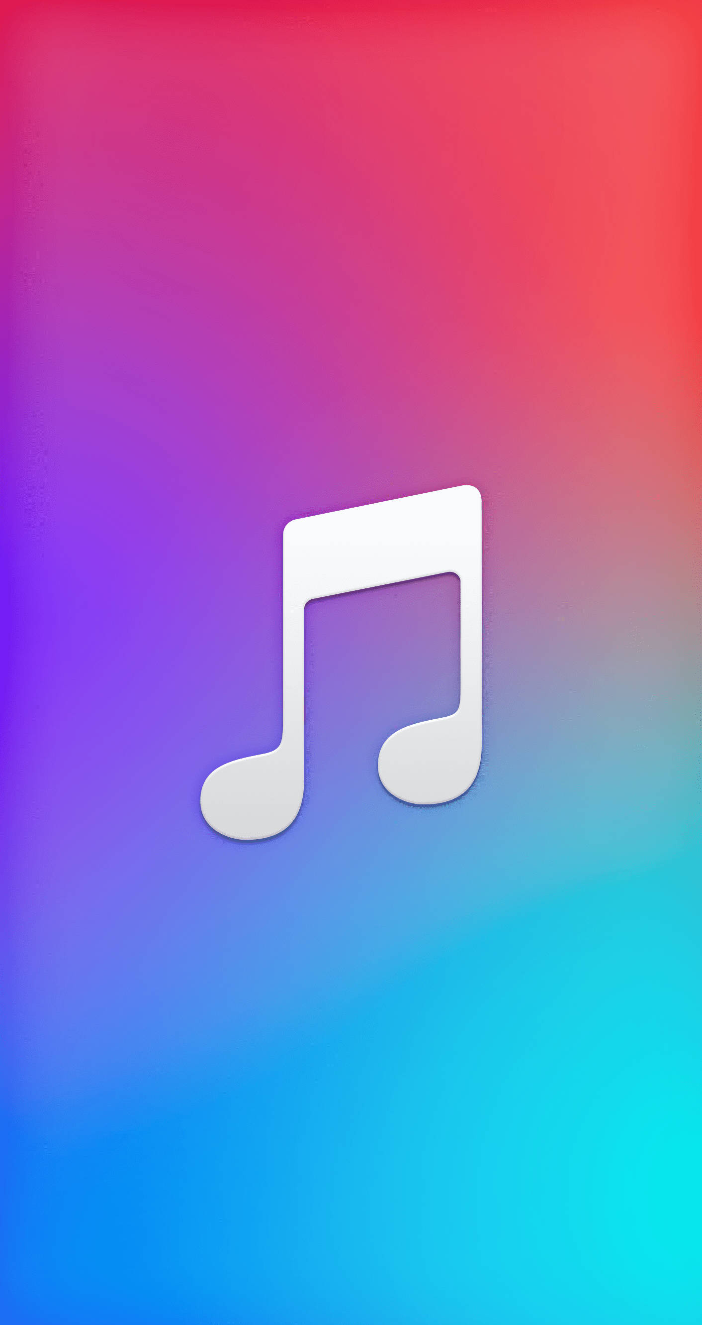 musical note, white, pink to blue gradient, 2K Phone Wallpaper