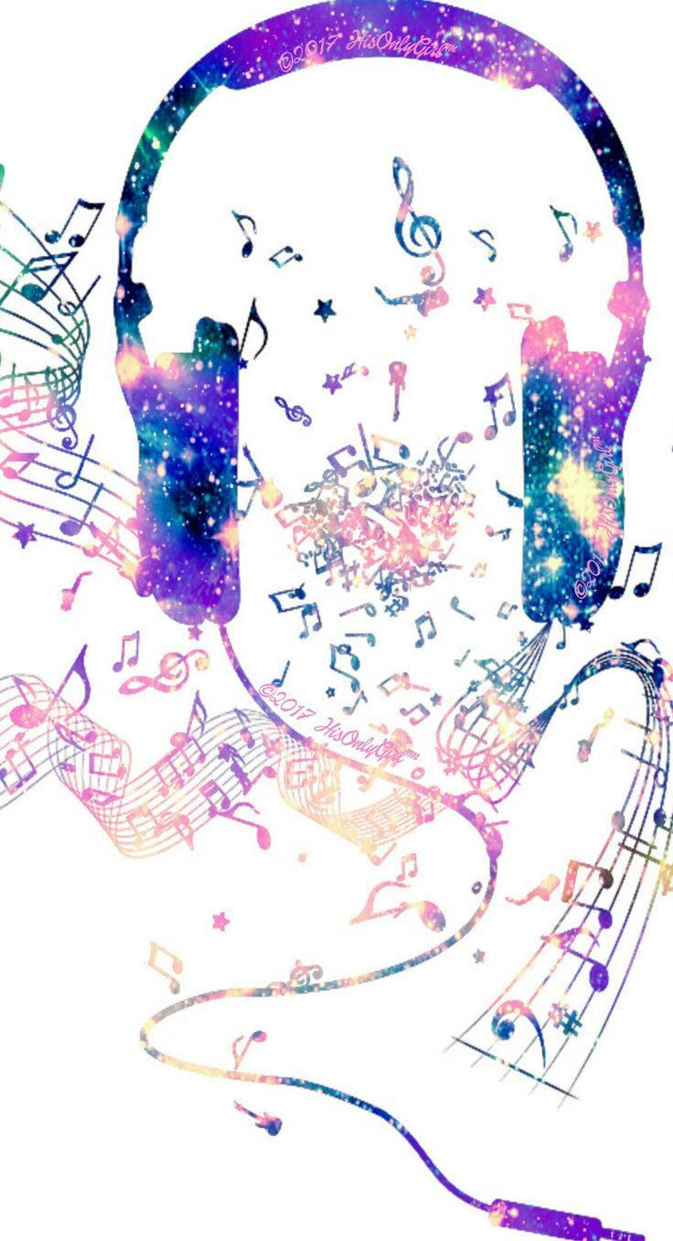 Beautiful Music, watercolour, galaxy-themed, HD Phone Wallpaper