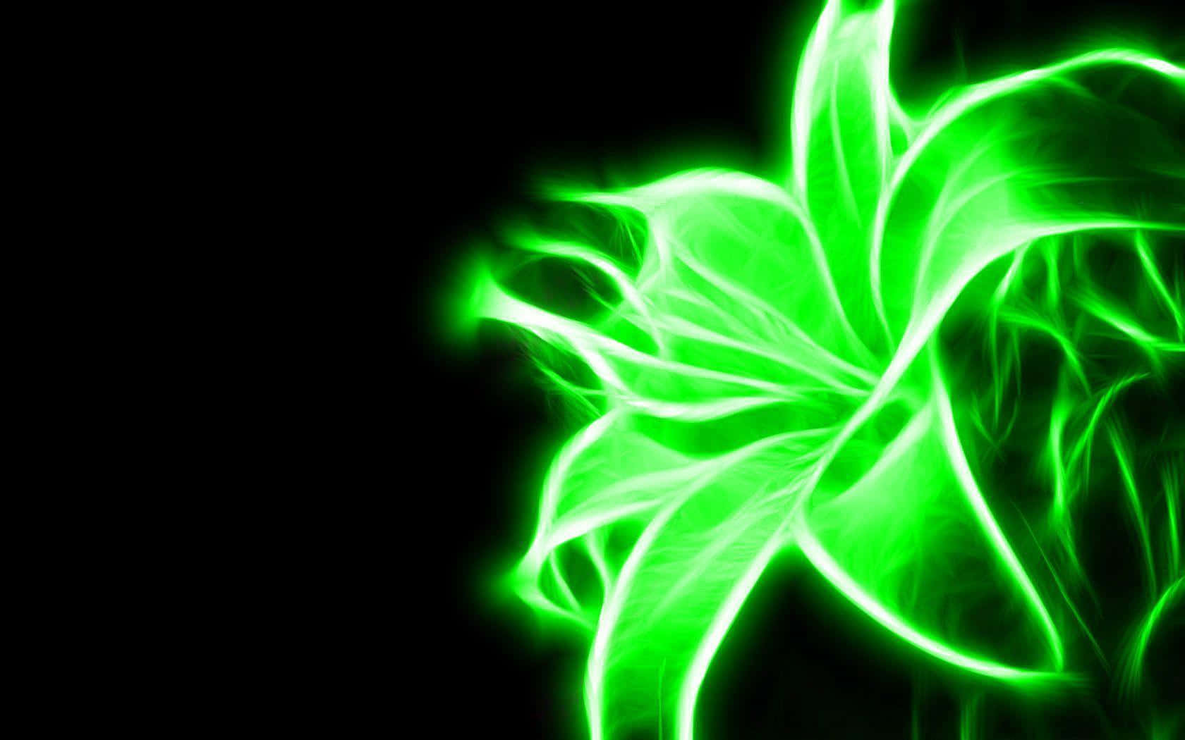 neon green, electric tendrils, lily, HD Desktop Wallpaper