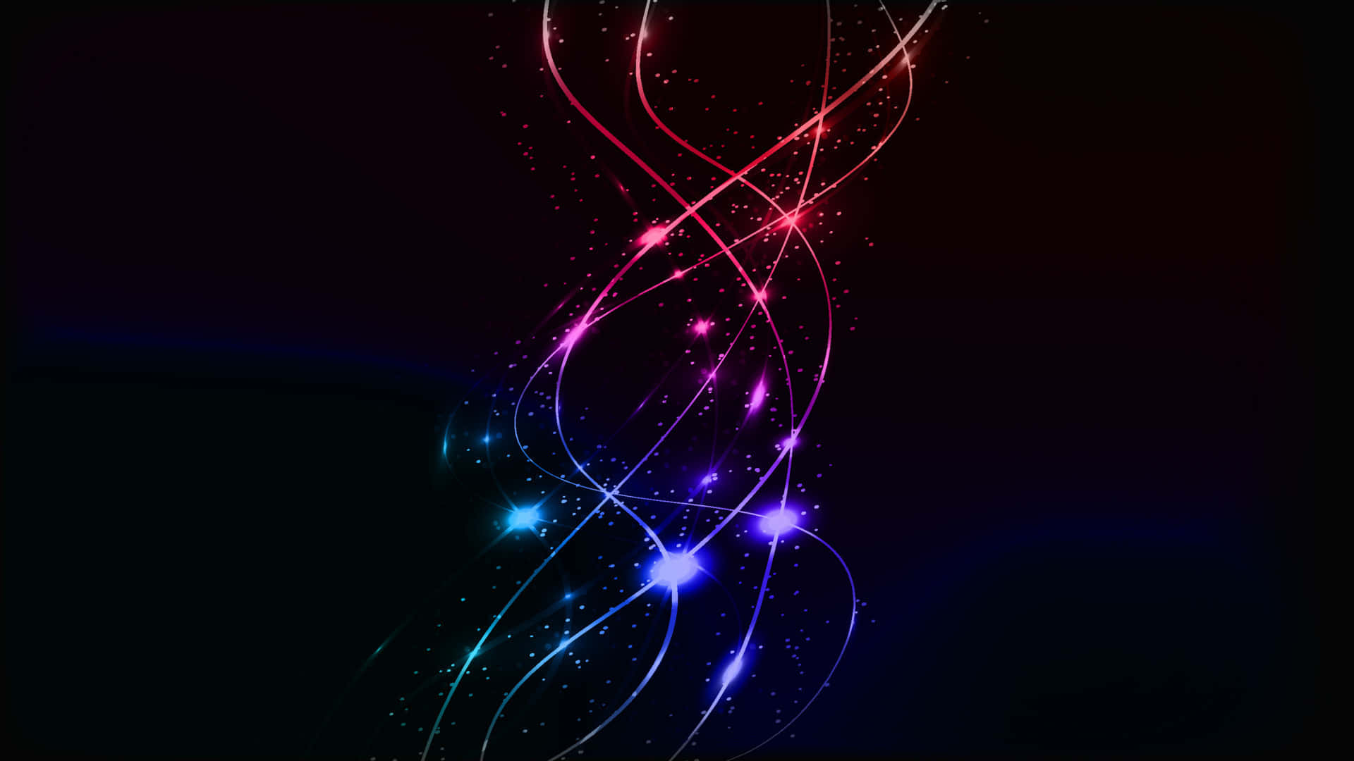 Neon Lights, City Street, Cosmic Black, Full HD Desktop Wallpaper