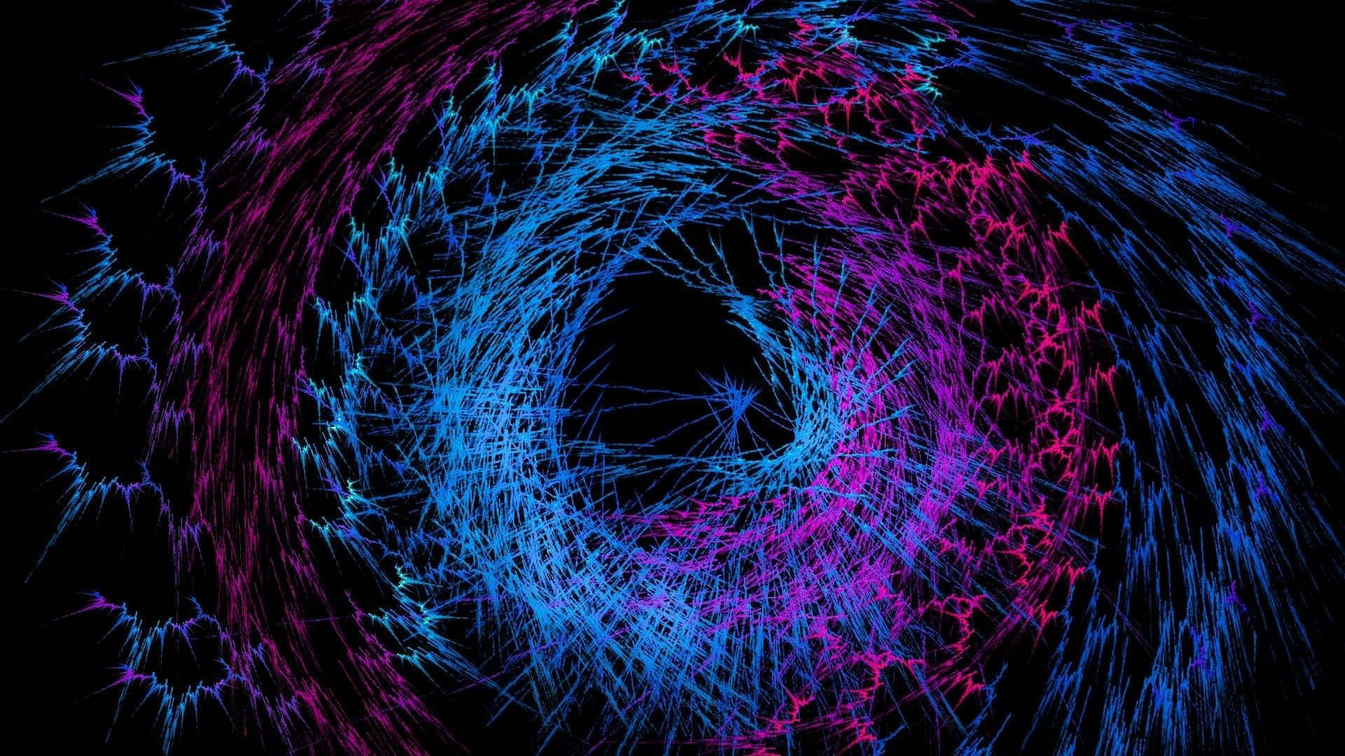 neon cityscape, night, vibrant blue, Full HD Desktop Wallpaper