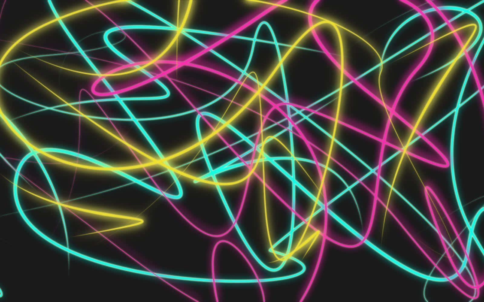 Neon Jungle, pink, yellow, HD Desktop Wallpaper