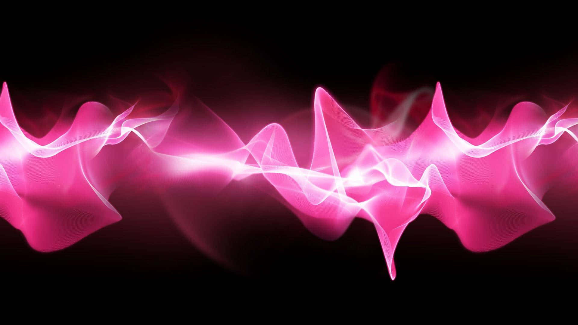 Neon Lights, Urban Night, Vibrant pink energy waves, Full HD Desktop Wallpaper