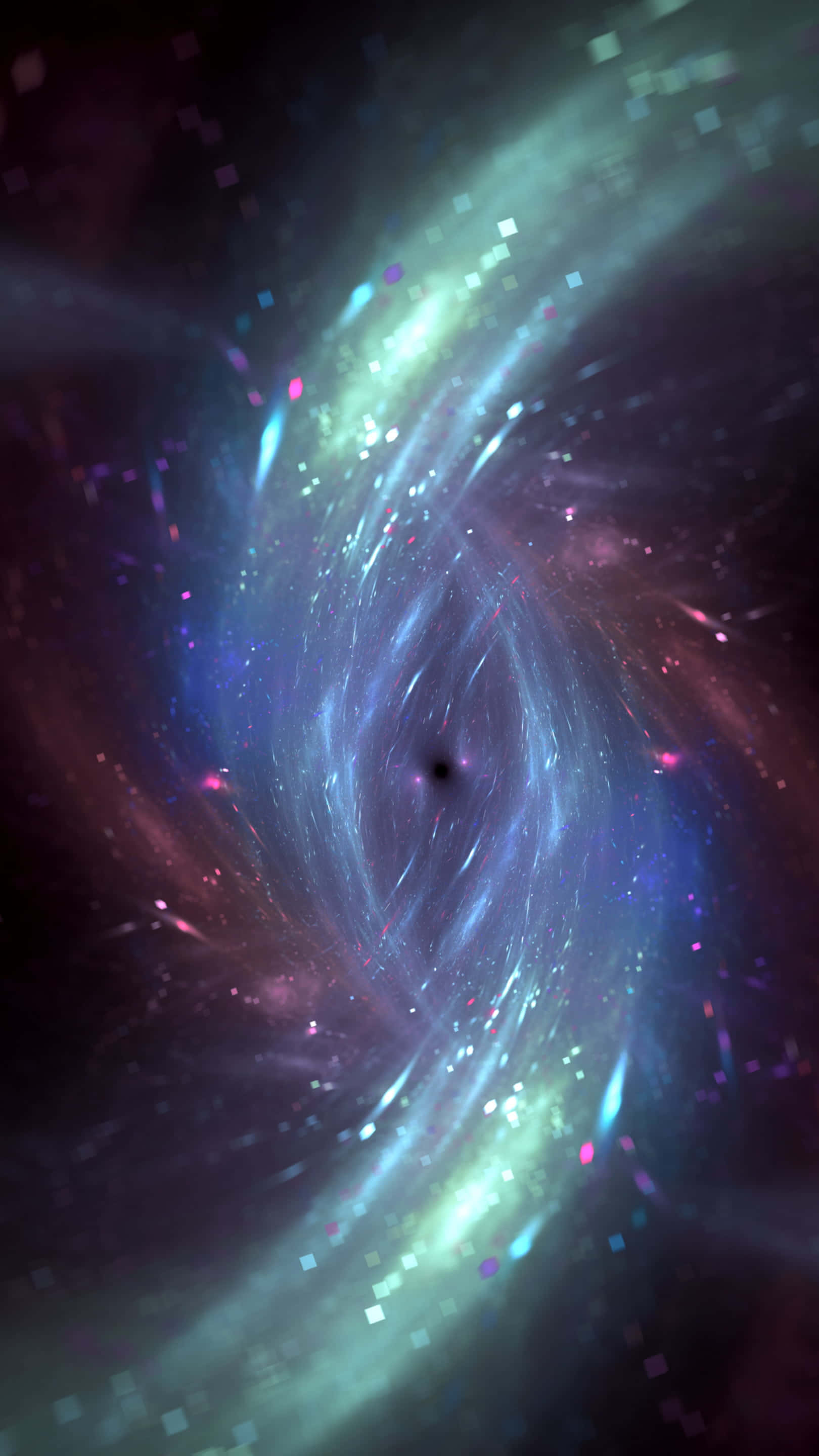 neon galaxy, swirling cosmic vortex, glowing nebulae, 2K Phone Wallpaper