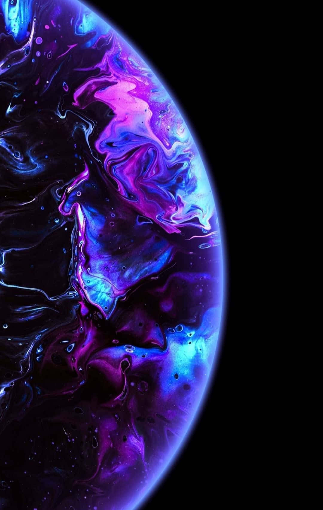 epic neon, electric purple, blue nebulae, HD Phone Wallpaper