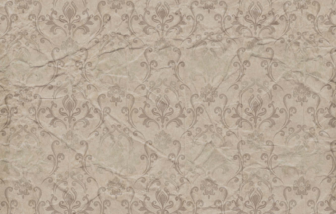 beige, damask pattern, subtle texture, HD Desktop Wallpaper