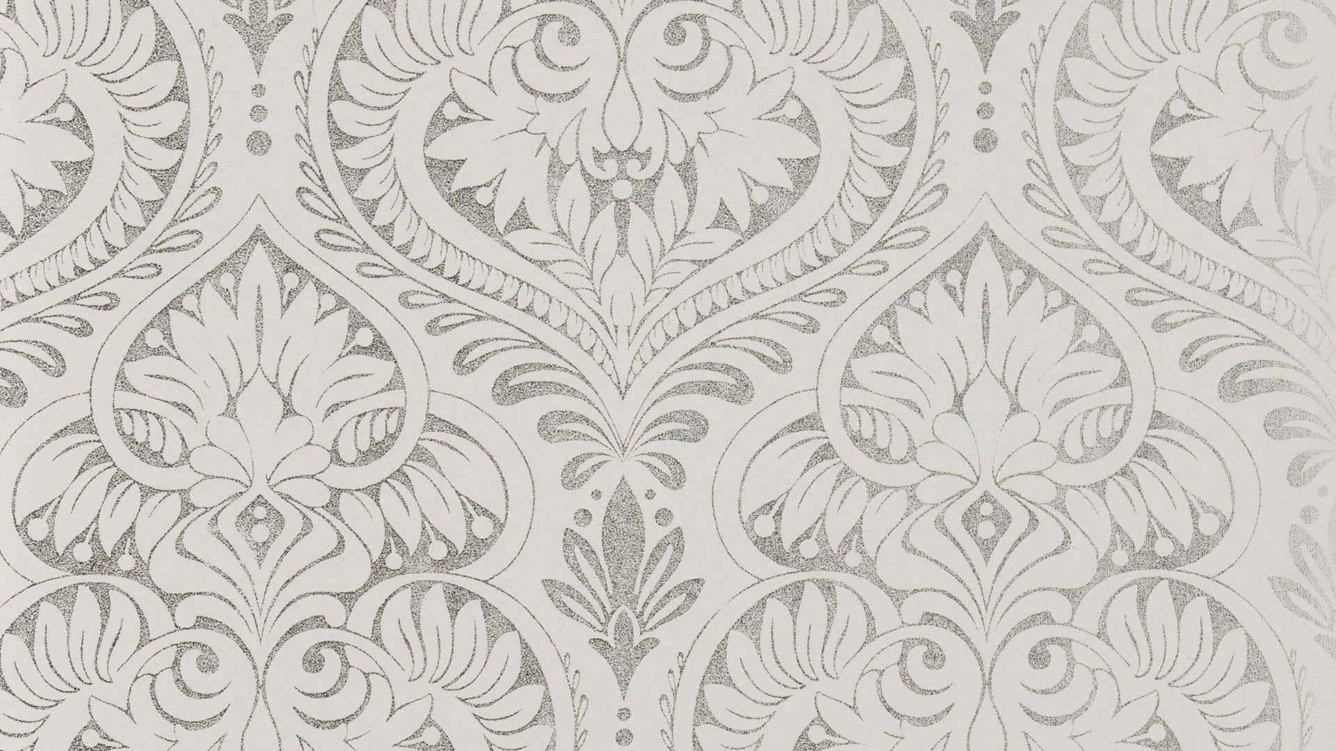 damask, silver floral patterns, light gray background, Full HD Desktop Wallpaper