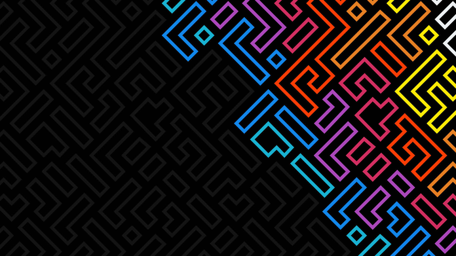 Abstract Pattern, rainbow hues, dark background, Full HD Desktop Wallpaper