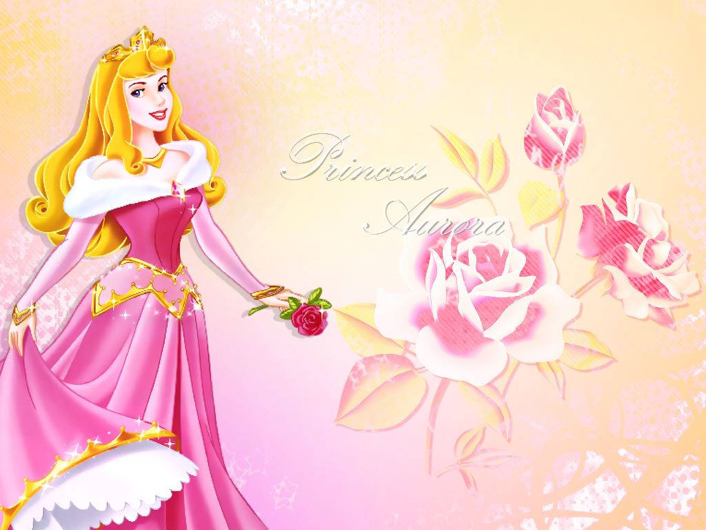 Aurora, Beautiful Princess, pink gown, SD Desktop Wallpaper