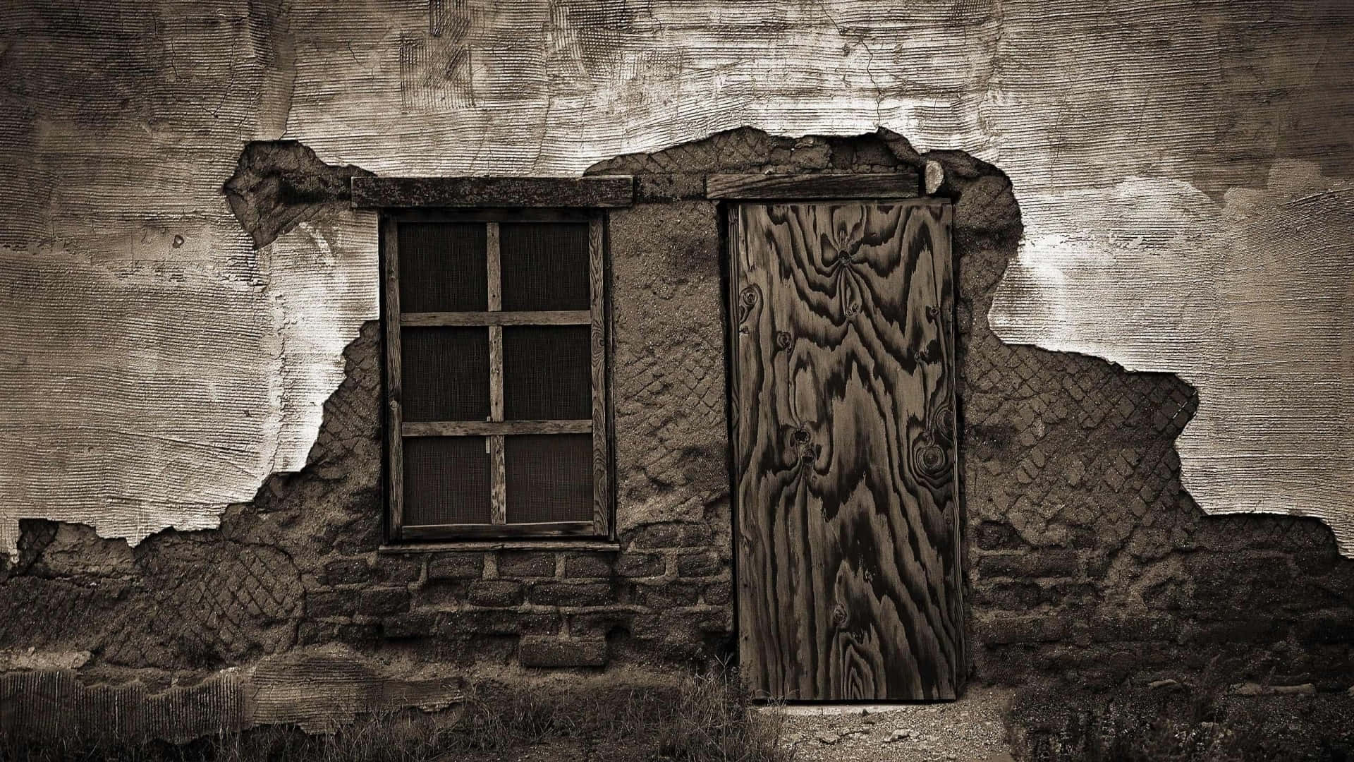 1920 x 1080, Vintage Beauty Unfolds, weathered wooden door, Full HD Desktop Wallpaper