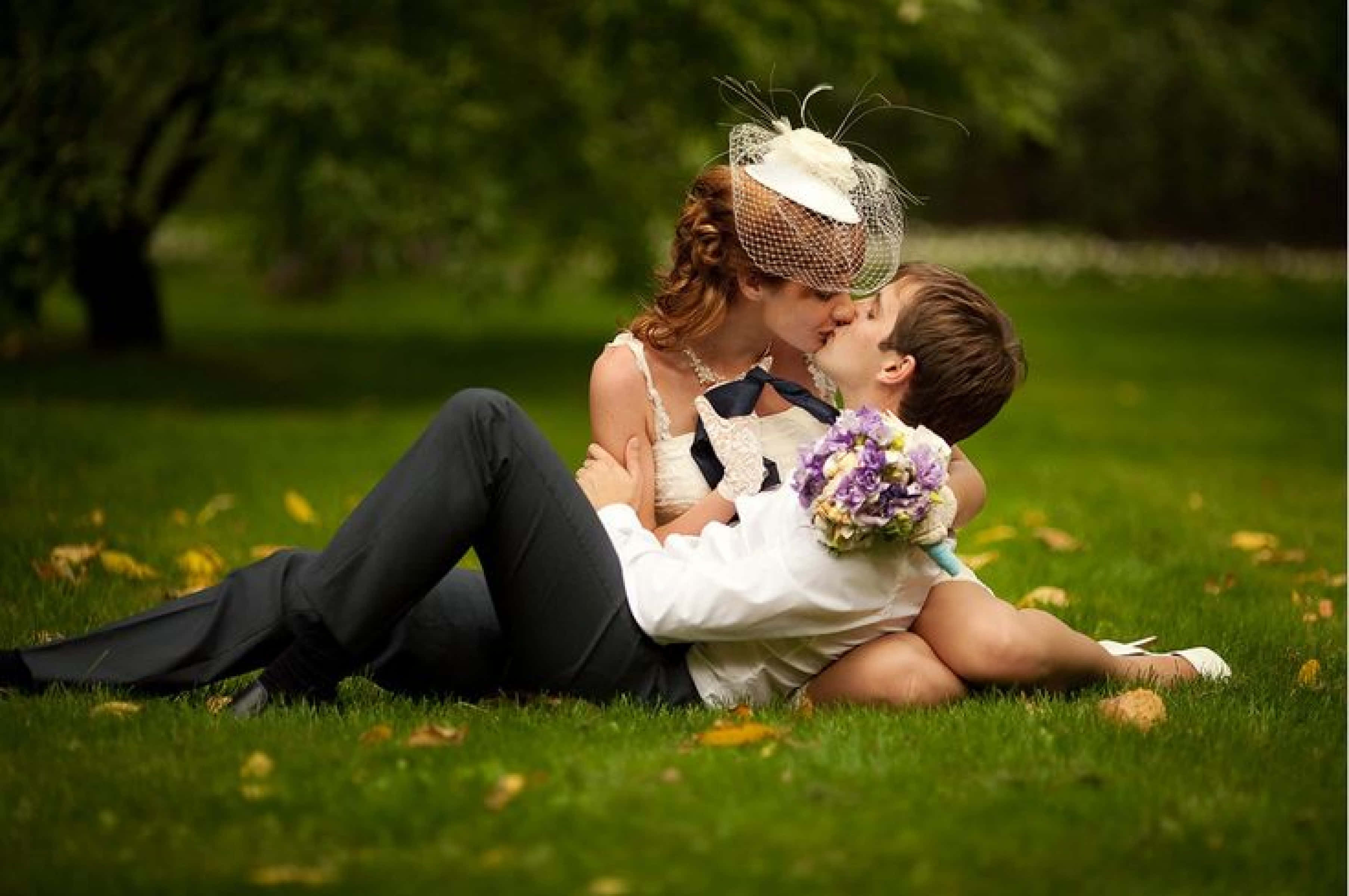 beautiful romantic, sunset, bride, 2K Desktop Wallpaper