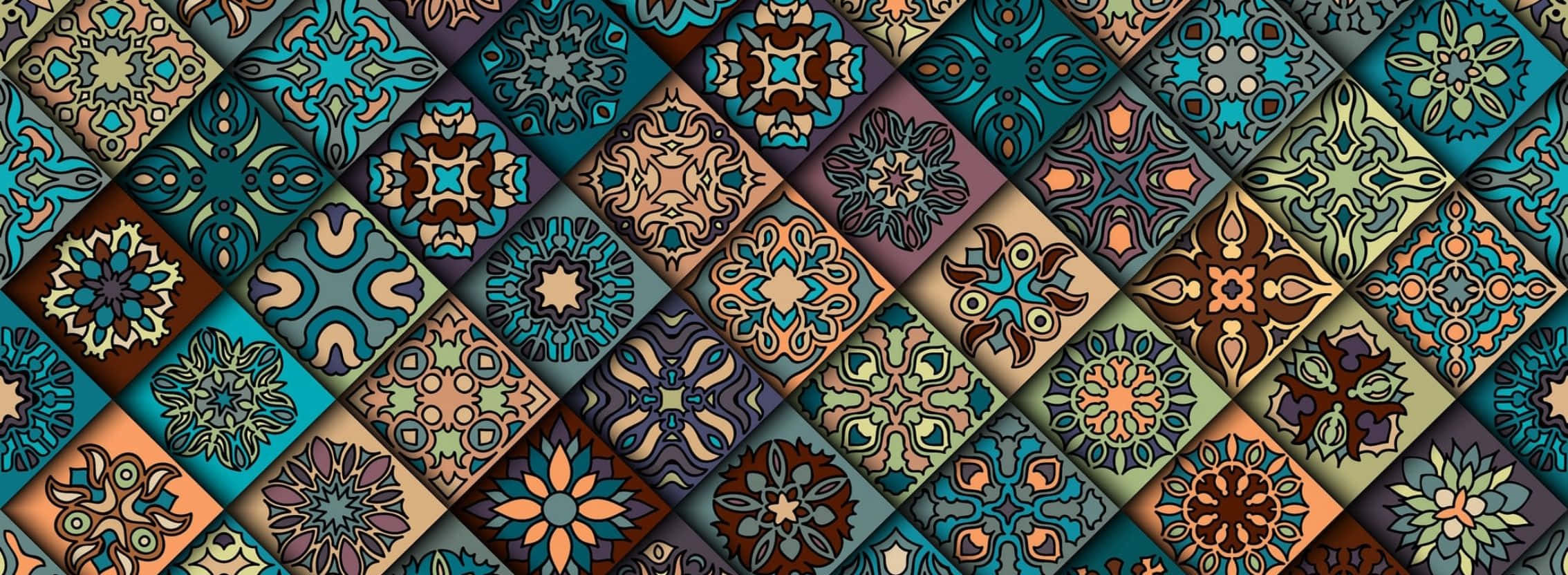teal, brown, gold, Full HD Desktop Wallpaper