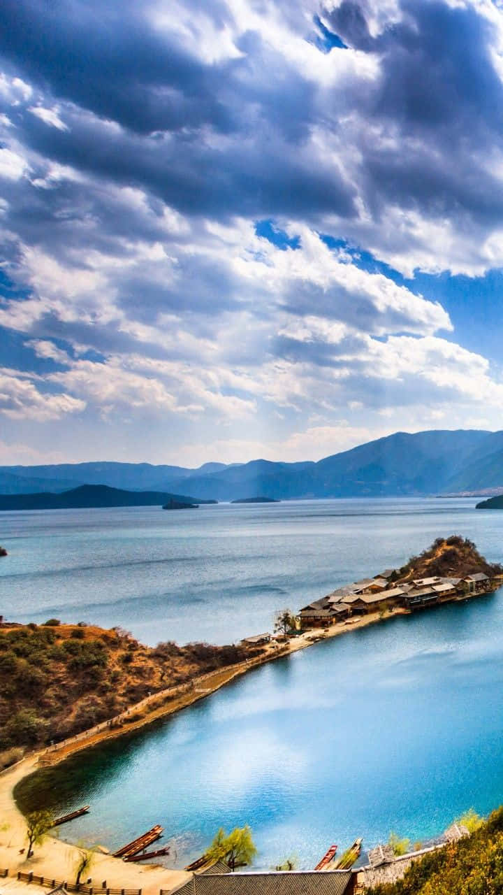 Beautiful Sea, turquoise lake, rugged mountains, HD Phone Wallpaper