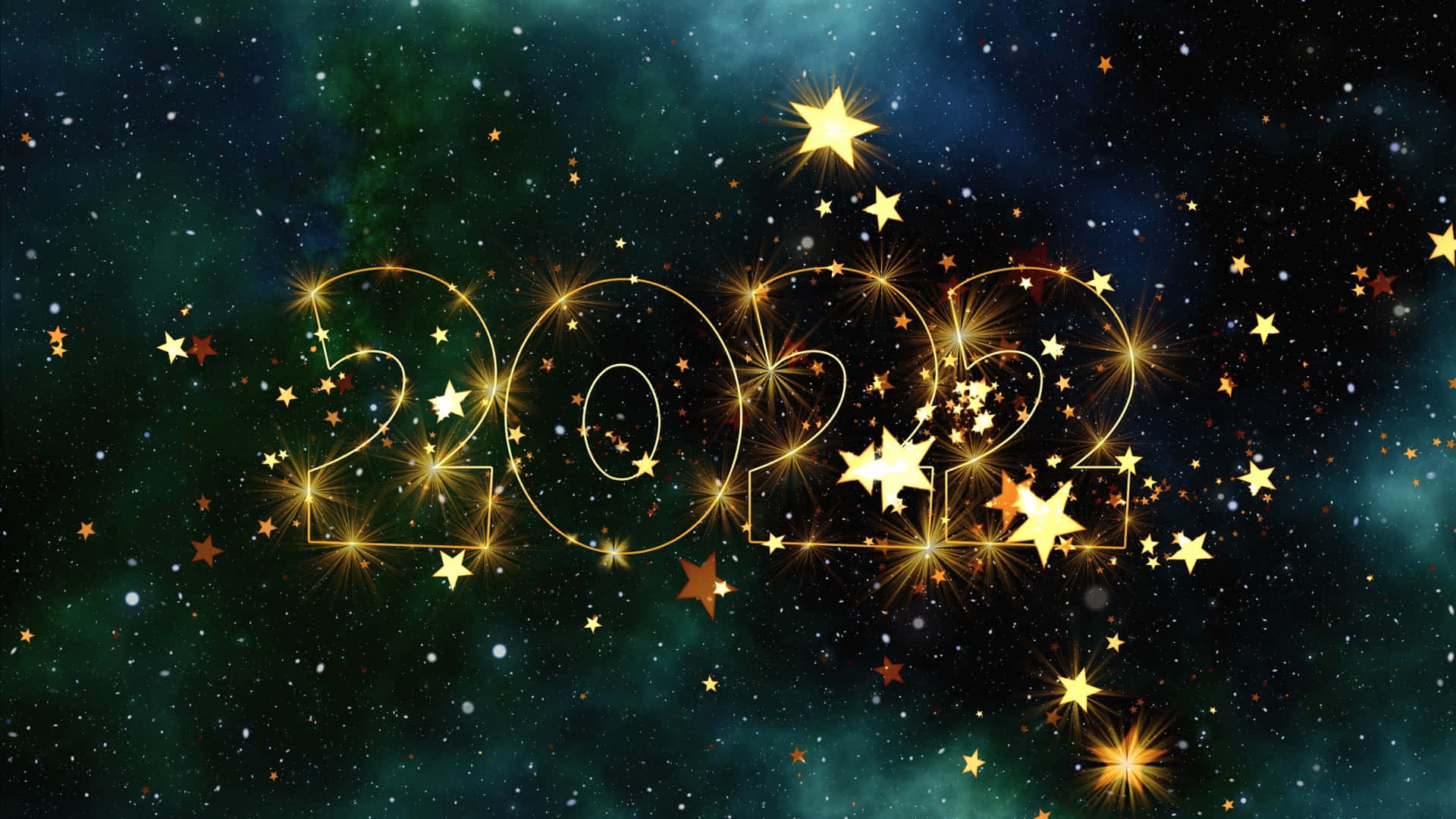 2022, cosmic nebula, glowing celestial bodies, Full HD Desktop Wallpaper