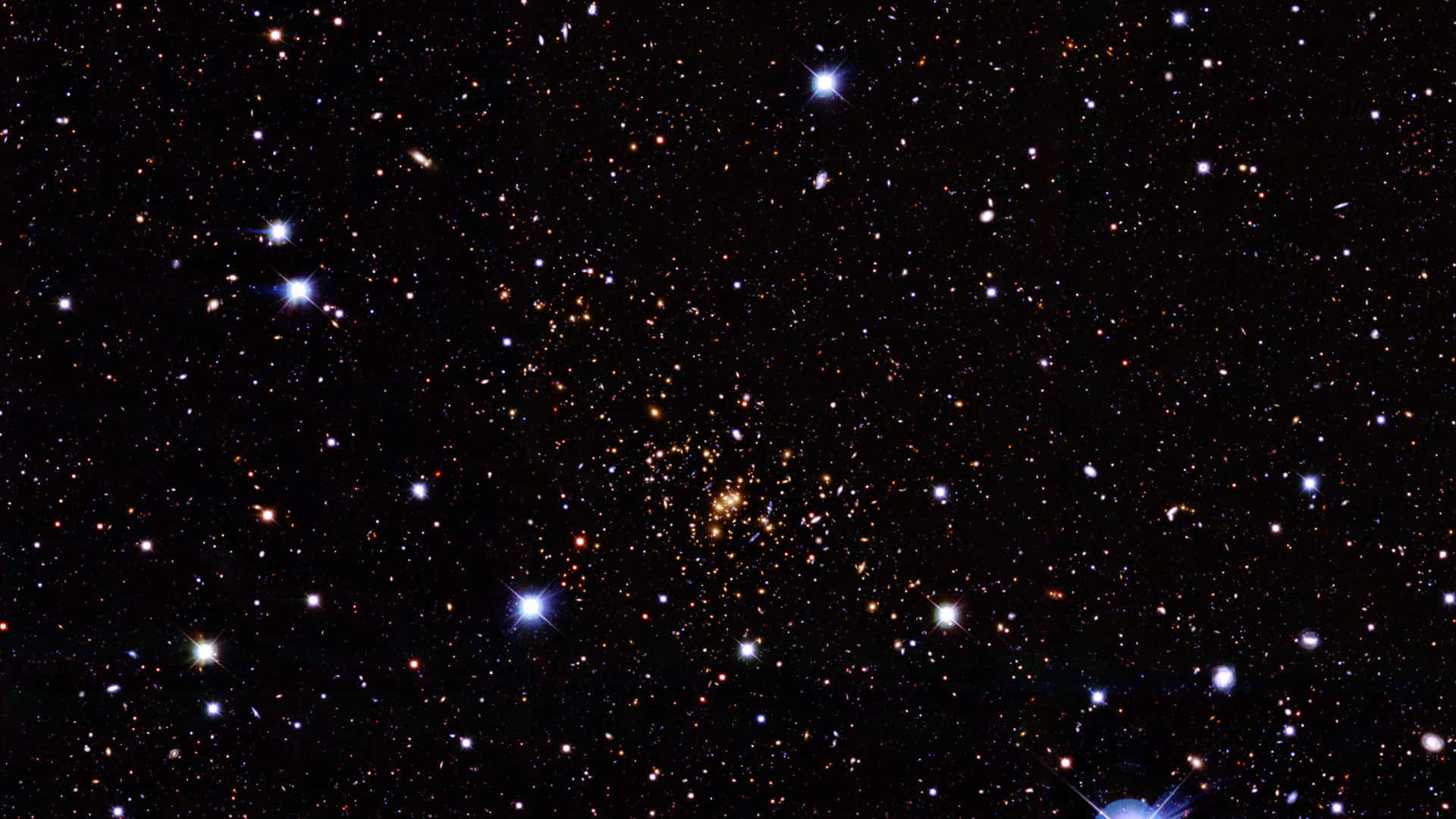 Beautiful Star, starfield, blue stars, Full HD Desktop Wallpaper