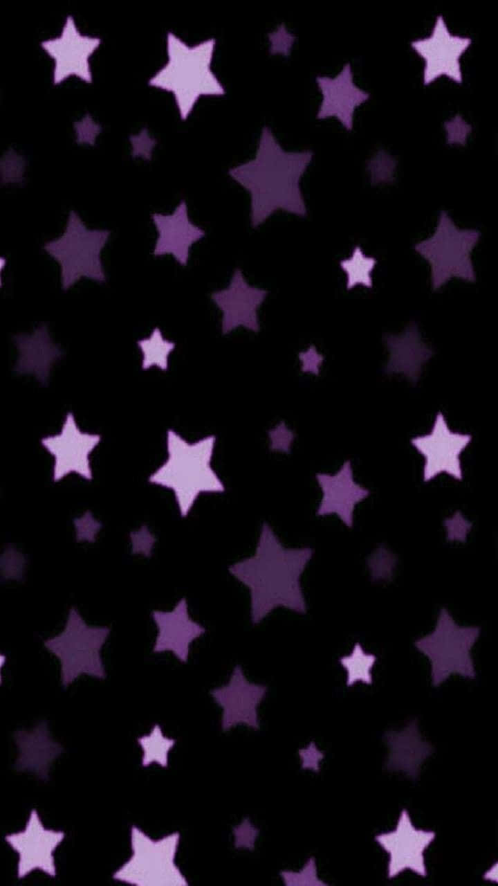 purple star, five-pointed, glimmering sparkles, HD Phone Wallpaper