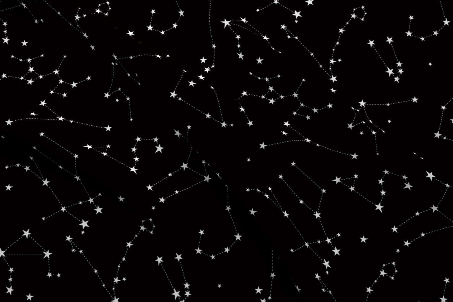 black and white star, night sky, white stars, HD Desktop Wallpaper