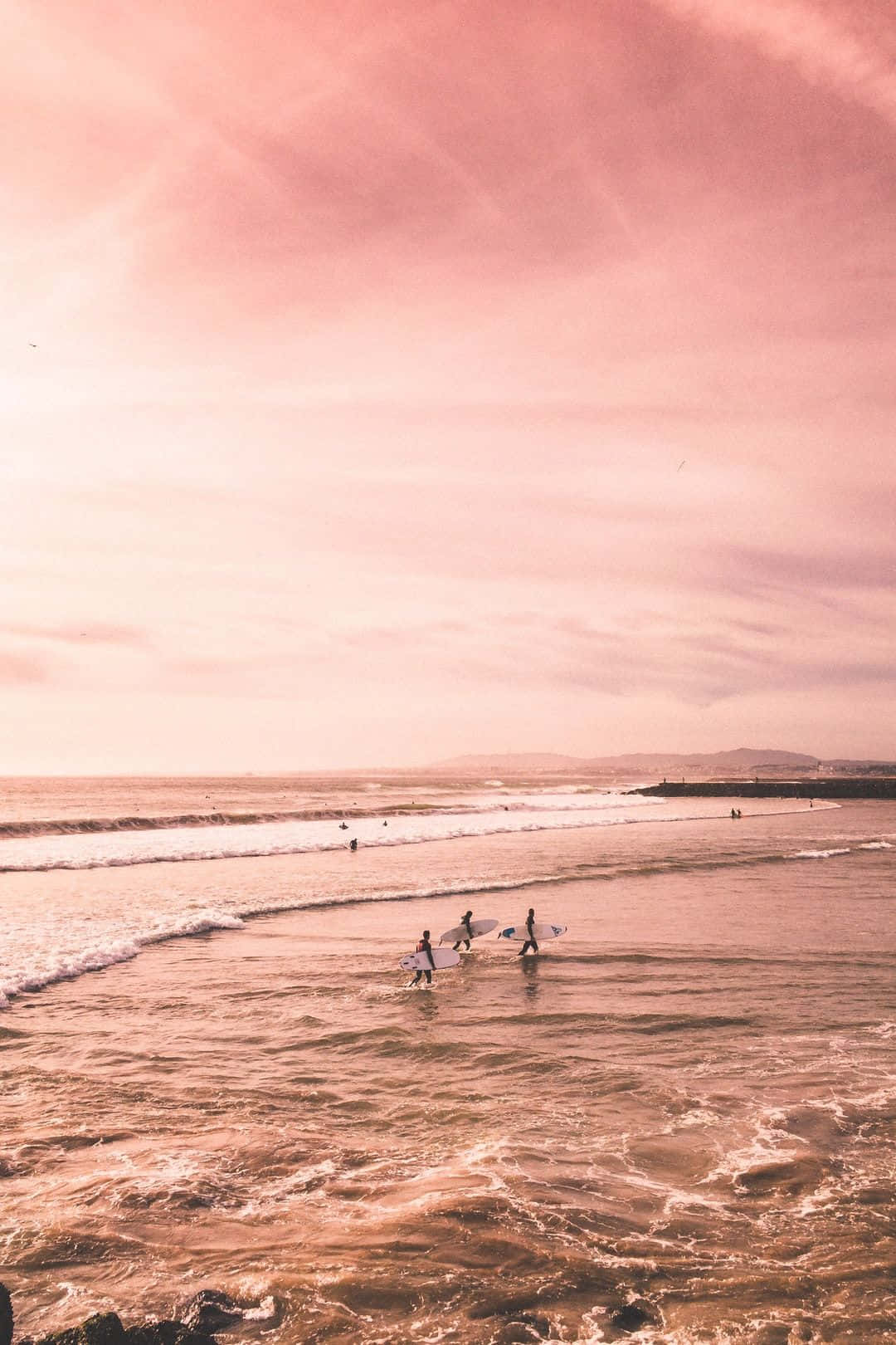 Beautiful Summer, pink sunset, pastel sky, HD Phone Wallpaper