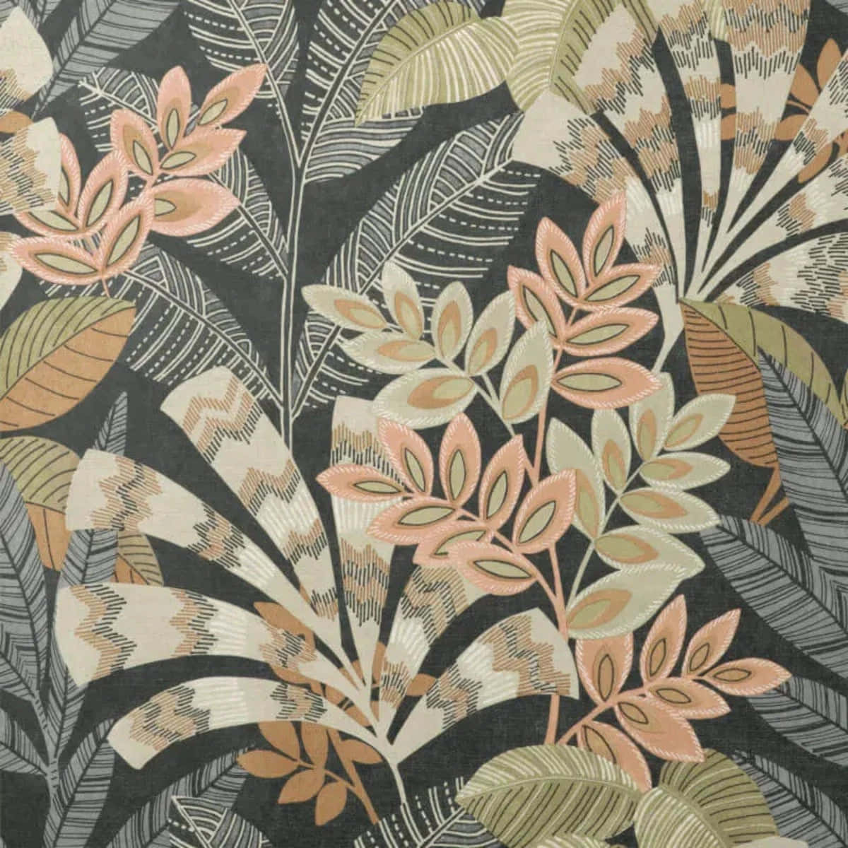 botanical wallpaper, peach beige, olive, SD Desktop Wallpaper
