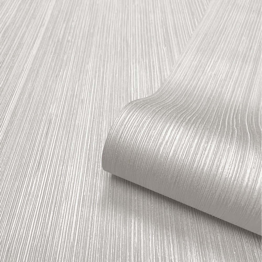 silver metallic wallpaper, fine vertical ridges, partially rolled, SD Desktop Wallpaper