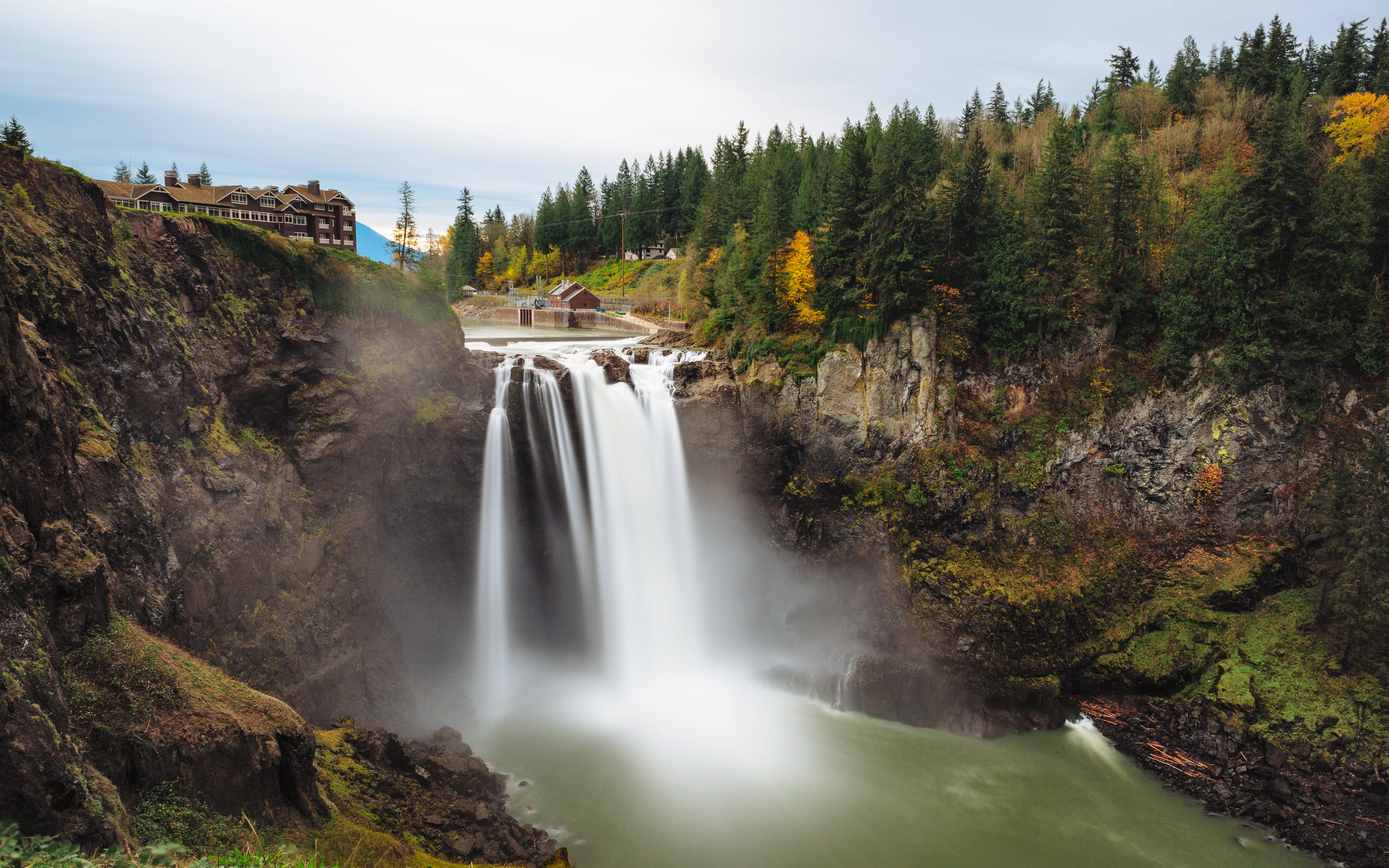 twin peaks, 5702 x 3564, waterfall, 5K Desktop Wallpaper