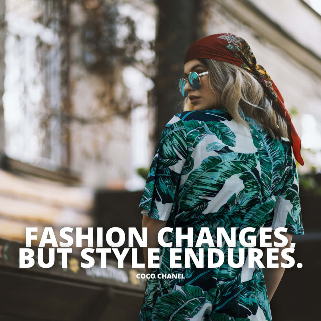 tropical leaf print dress, red headscarf, reflective sunglasses, SD Desktop Wallpaper