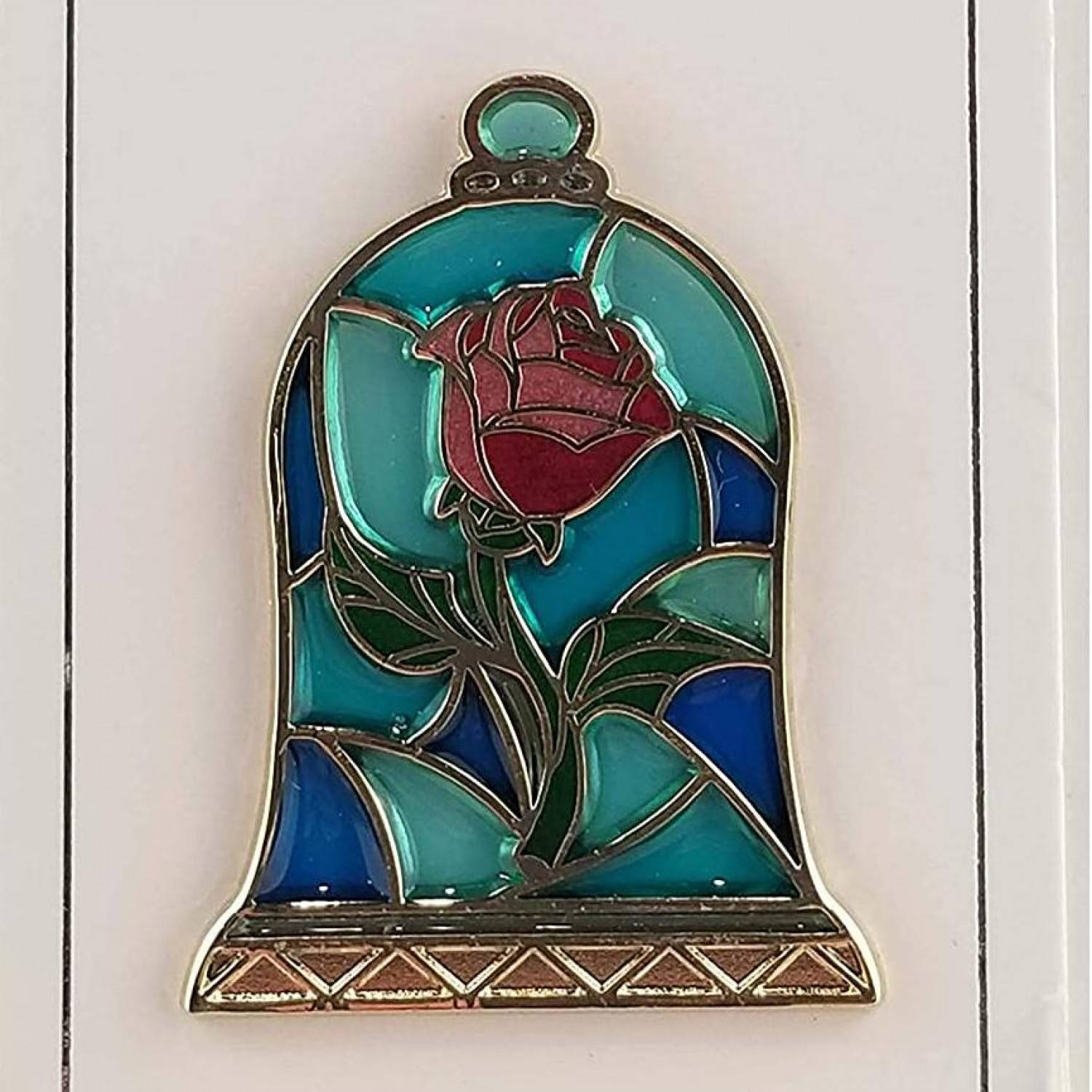 Beauty And The Beast Rose, stained glass pin, red rose, HD Desktop Wallpaper
