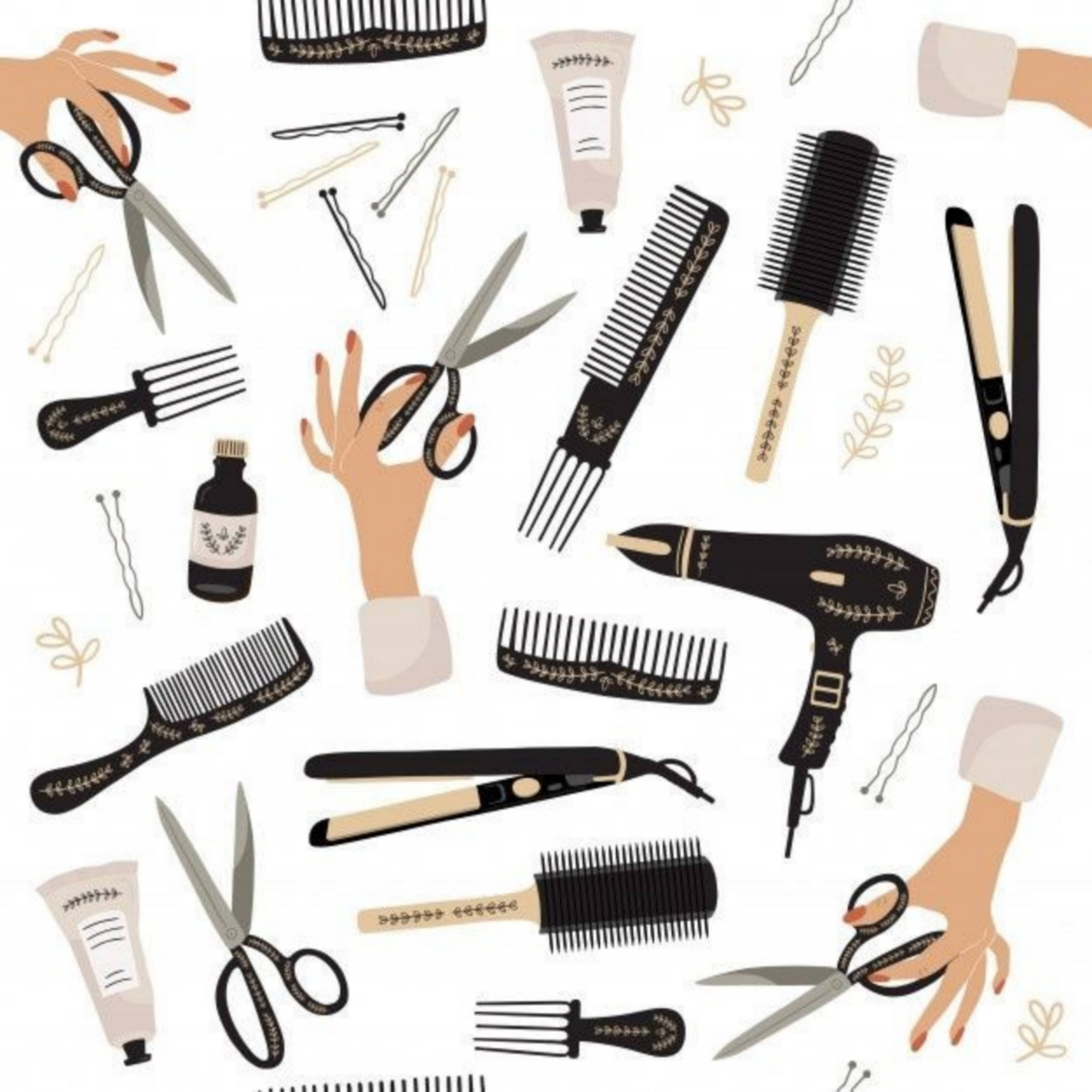 hair salon products, hair tools, scissors, 2K Desktop Wallpaper