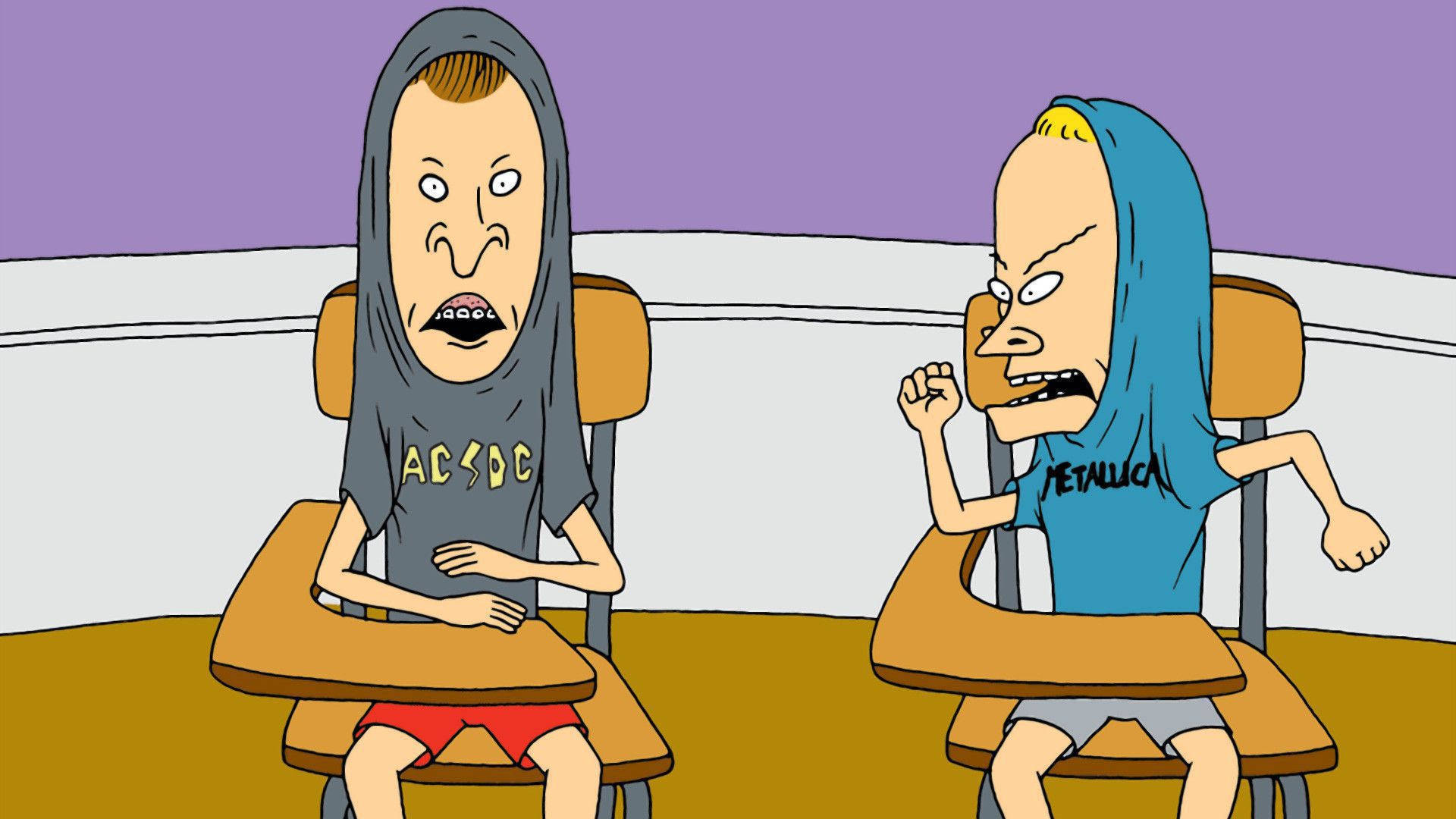 Beavis And Butt Head, hoodies, school desks, Full HD Desktop Wallpaper