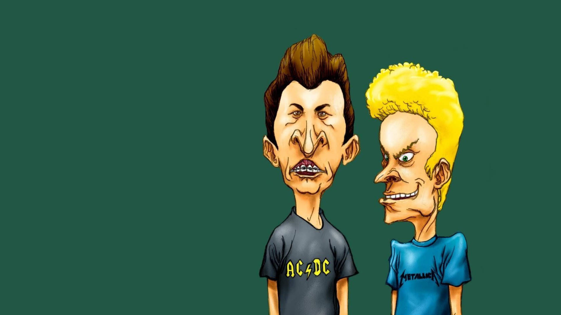 Beavis And Butt Head, spiky hair, intense expressions, Full HD Desktop Wallpaper