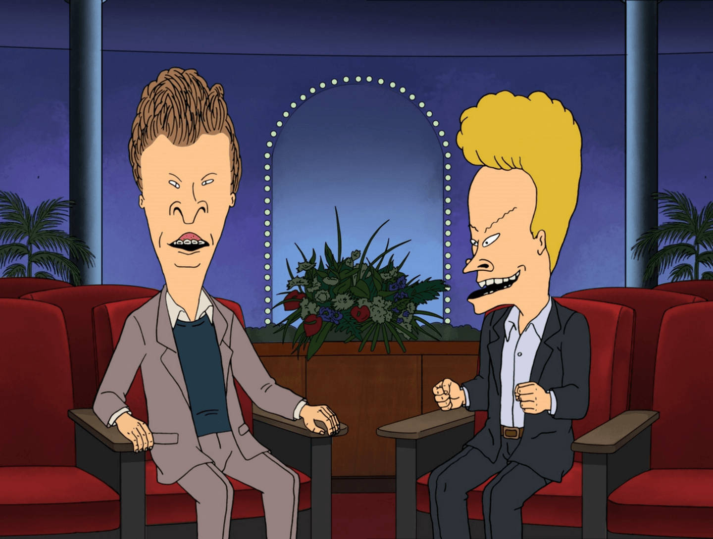 Beavis And Butt Head, talkshow, red chairs, HD Desktop Wallpaper
