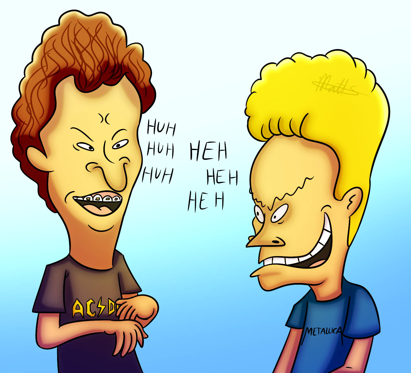 Beavis And Butt Head, laugh, exaggerated grins, HD Desktop Wallpaper
