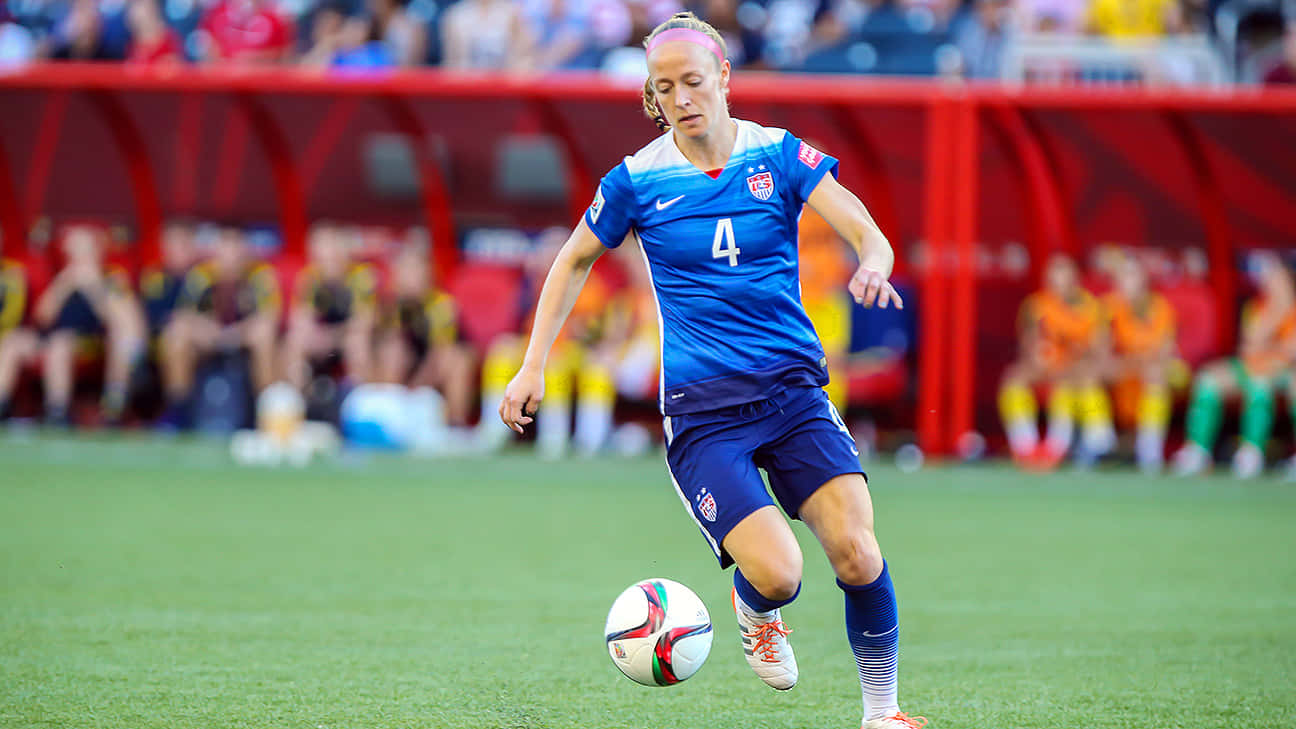 Becky Sauerbrunn, U S A, blue USA jersey, HD Desktop Wallpaper