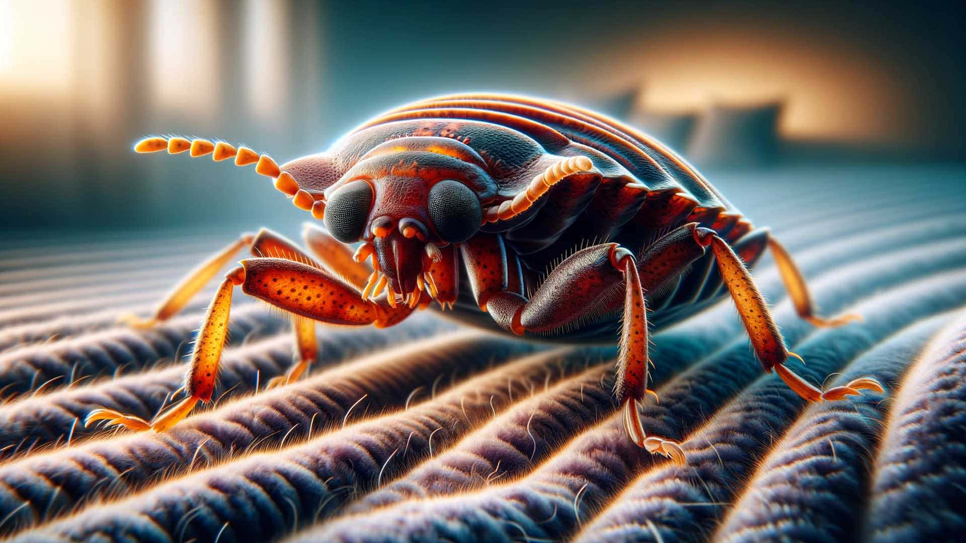 bed bug, reddish-brown, orange antennae, Full HD Desktop Wallpaper