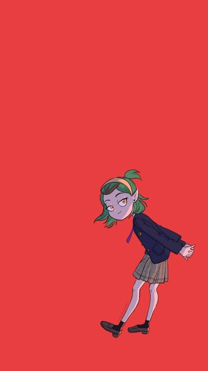 Bee and Puppycat, green hair, purple skin, HD Phone Wallpaper