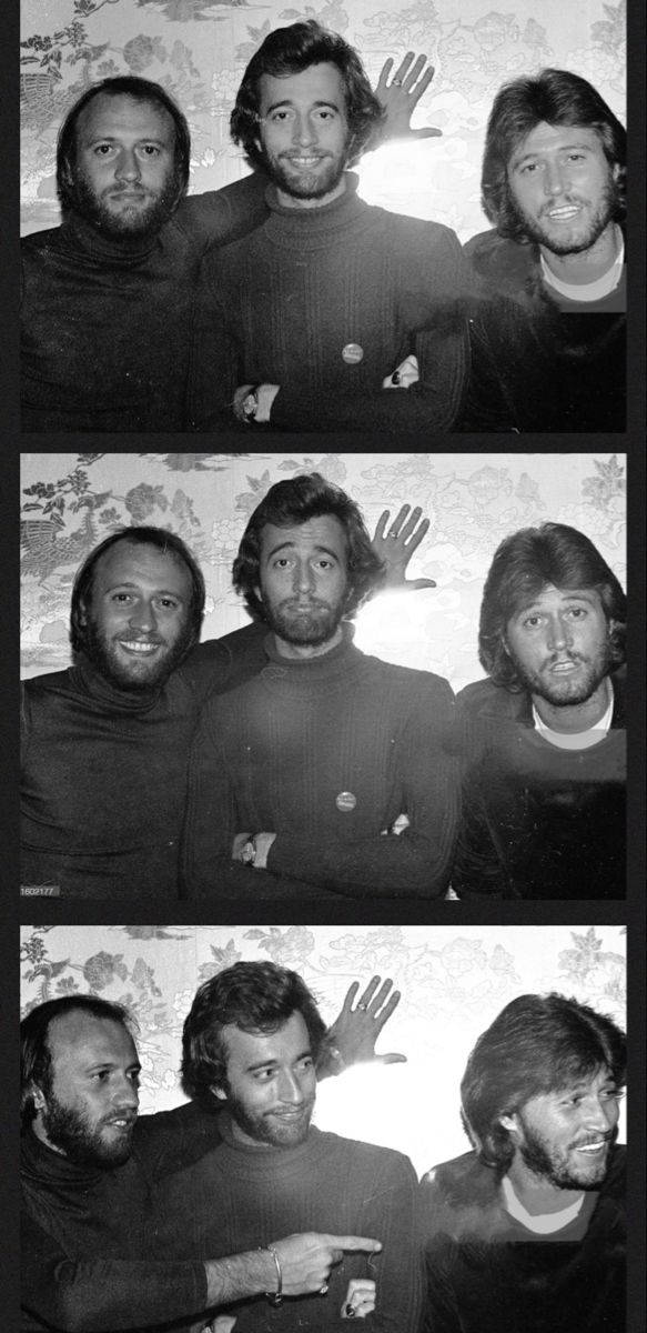 Bee Gees, 70s, dark turtlenecks, SD Phone Wallpaper