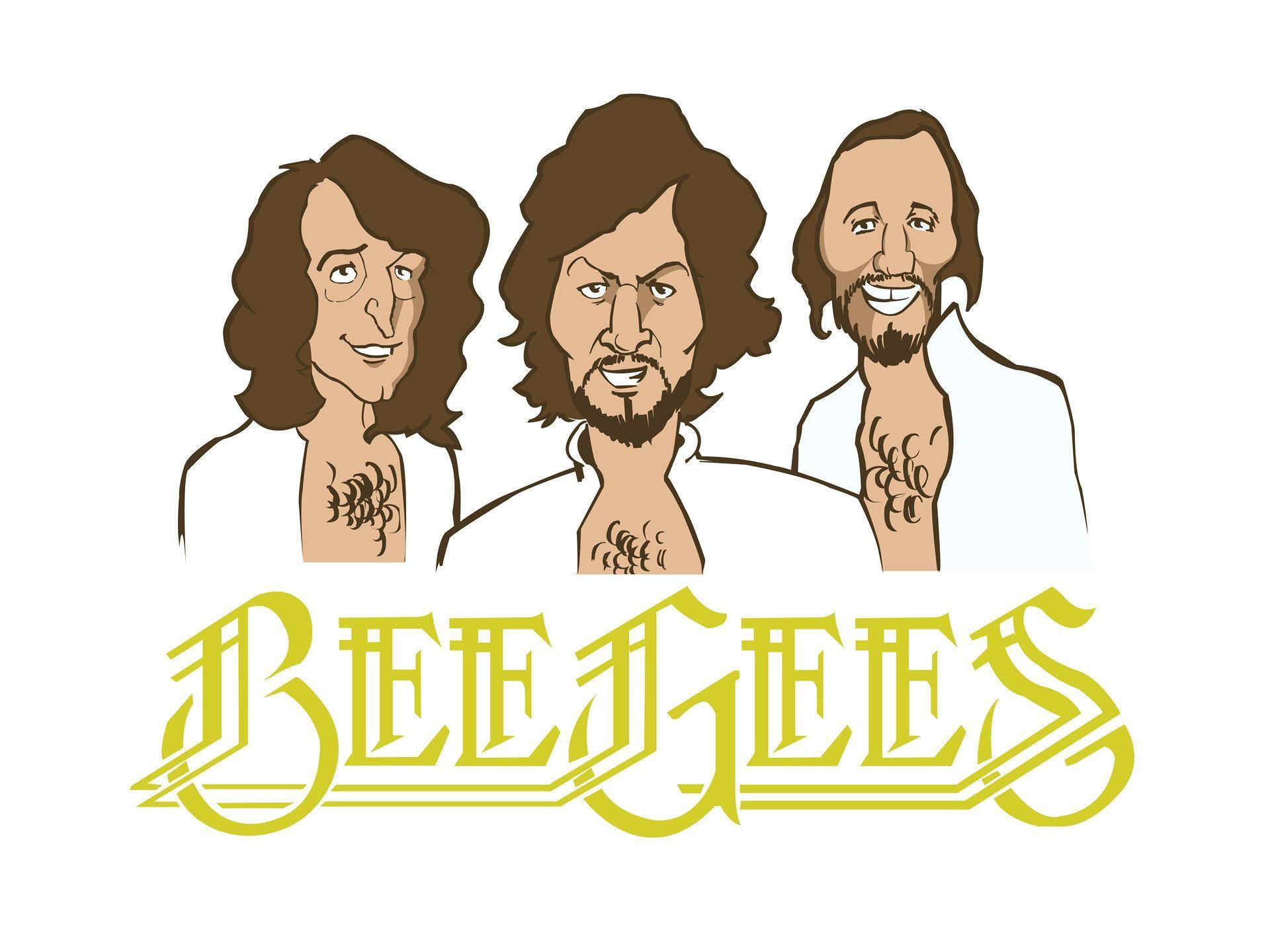 Bee Gees, curly hair, tattoos, Full HD Desktop Wallpaper